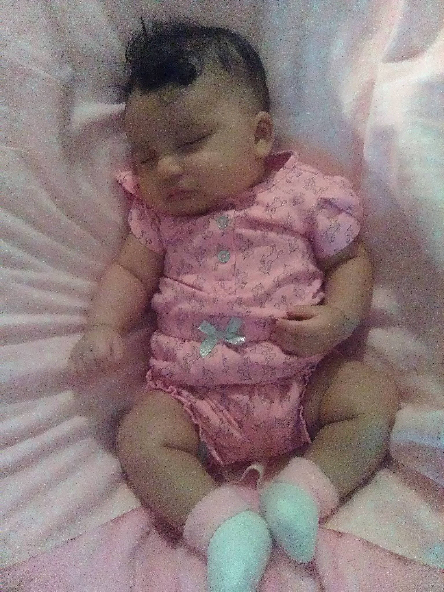 Audree is registered to the contest to win money with this photo: baby, cheek, child, eye, face, forehead, head, mouth, nose, person, pink, skin, toddler