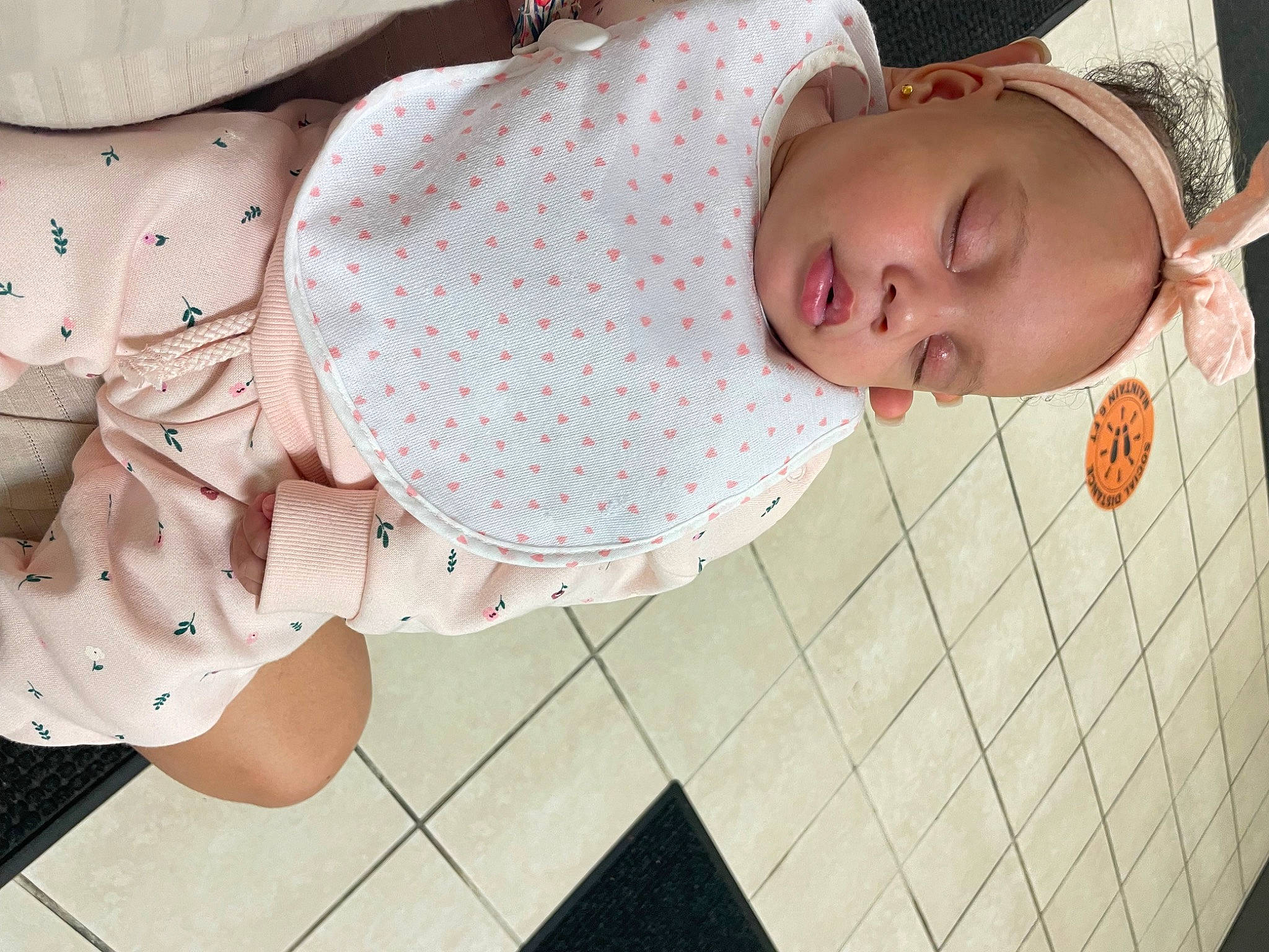 Kayla joined the competition — help win amazing prizes! arm, baby, baby_products, baby_safety, baby_toddler_clothing, child, comfort, day_dress, flooring, human_body, human_leg, linens, pattern, person, pink, skin, sleeve, textile, thigh, toddler