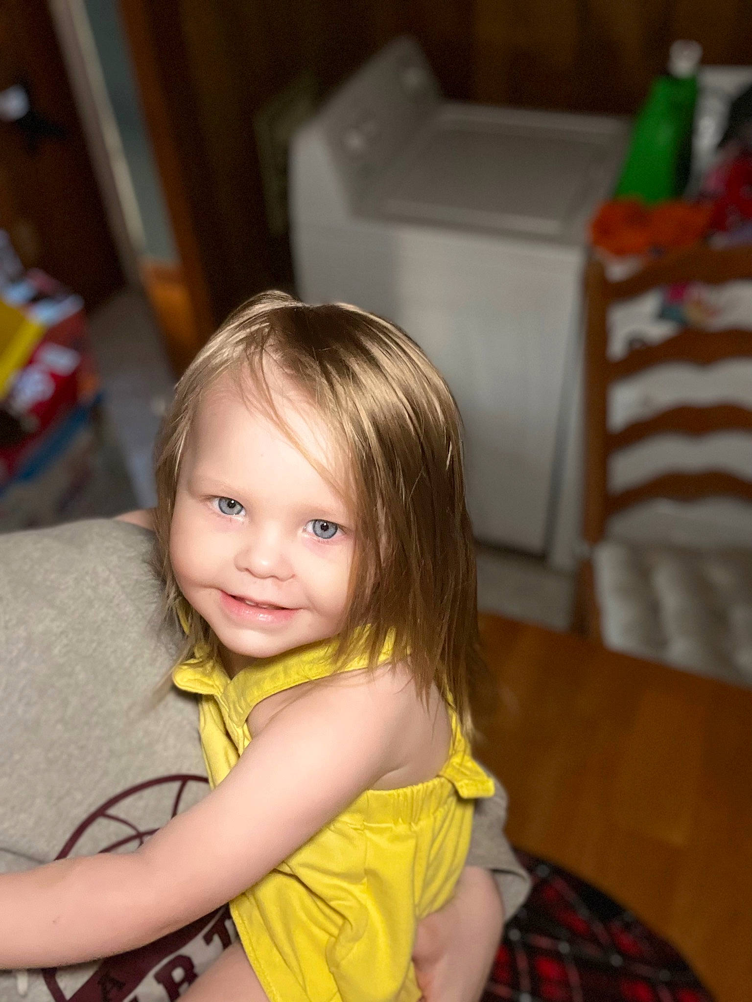 Ivory joined the competition — help win amazing prizes! baby_toddler_clothing, blond, chair, cheek, child, chin, eye, finger, fun, hair, happy, iris, joy, long_hair, person, sitting, skin, smile, standing, tartan