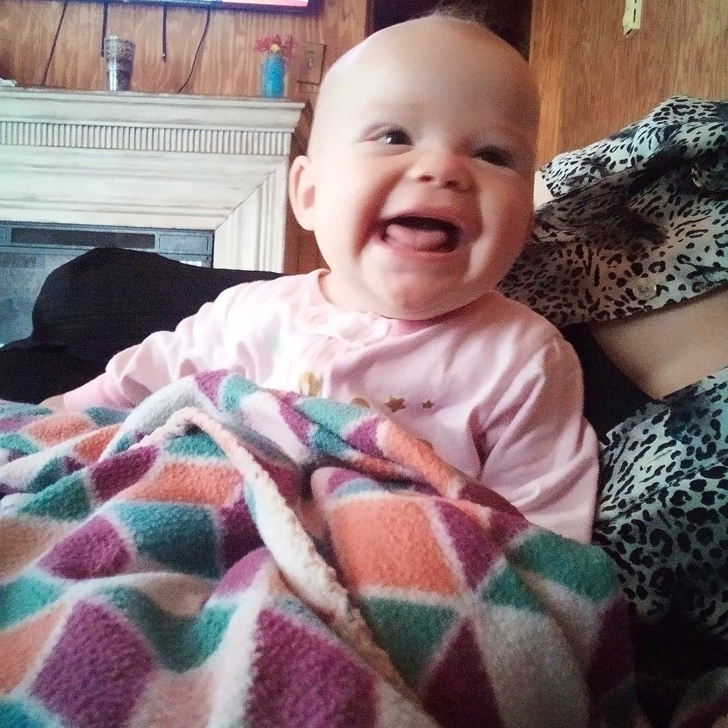 Anaya Faith is registered to the contest to win money with this photo: baby, blanket, computerhardware, cushion, electronics, face, furniture, happy, hardware, head, homedecor, indoors, laughing, monitor, person, photography, portrait, quilt, screen, tv