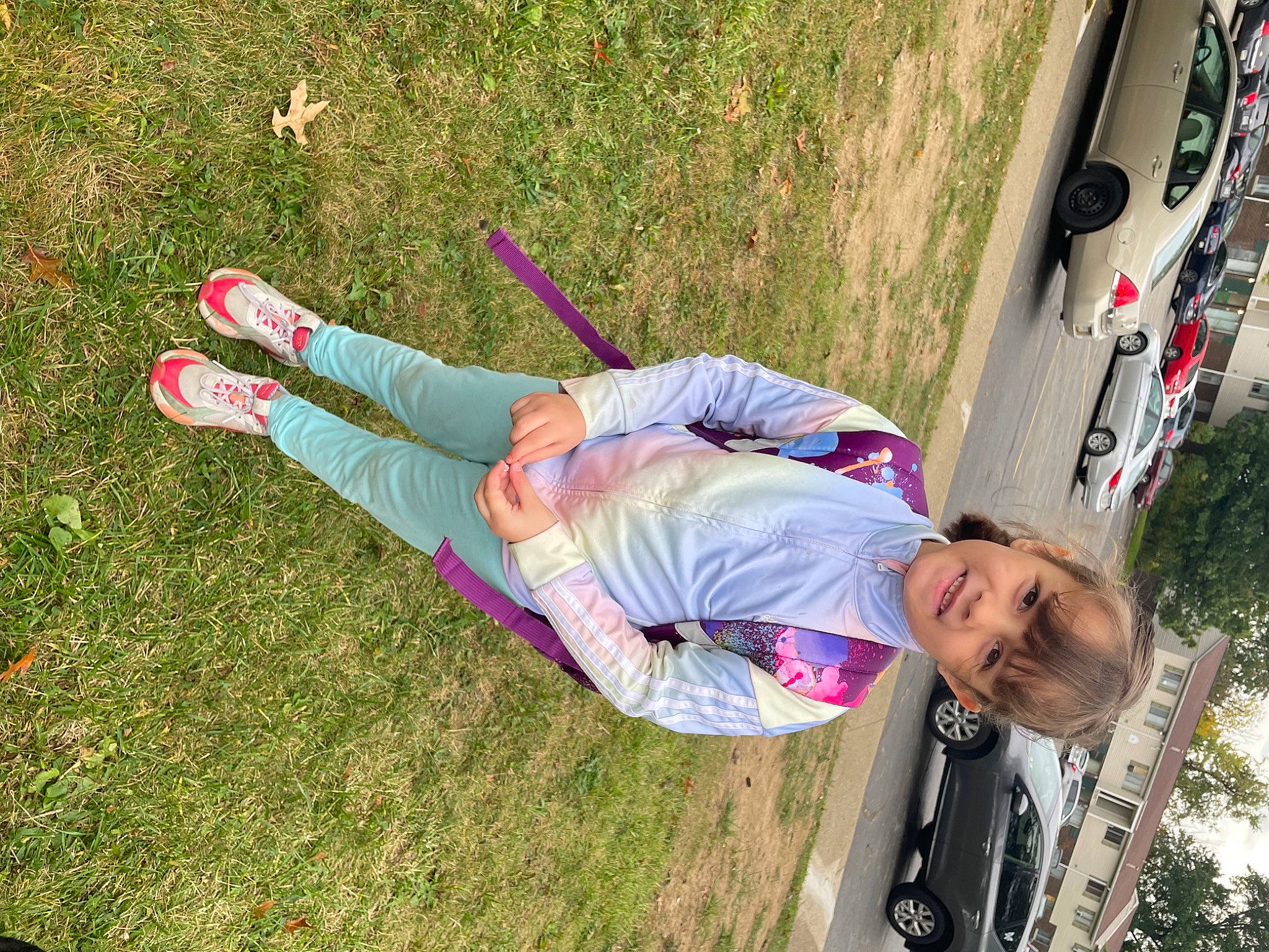 Mayla joined the competition — help win amazing prizes! auto_part, automotive_exterior, automotive_tire, car, family_car, fun, grass, joy, knee, lawn, leisure, people_in_nature, person, plant, recreation, tire, toddler, tree, vehicle, vehicle_door