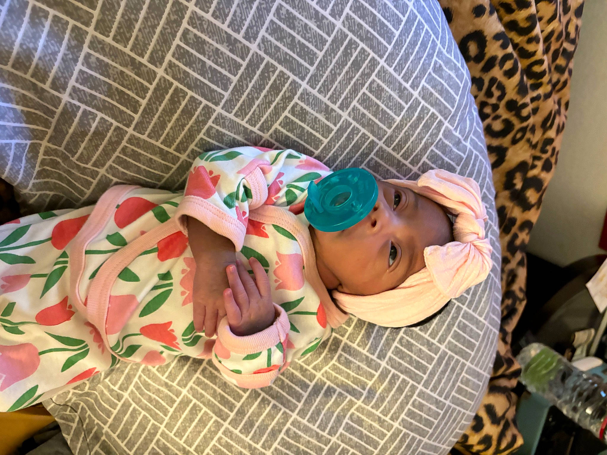 Zariyah joined the competition — help win amazing prizes! baby, baby_products, baby_safety, baby_toddler_clothing, child, comfort, fun, happy, hat, headwear, linens, nap, pattern, person, room, sitting, sleep, thigh, toddler