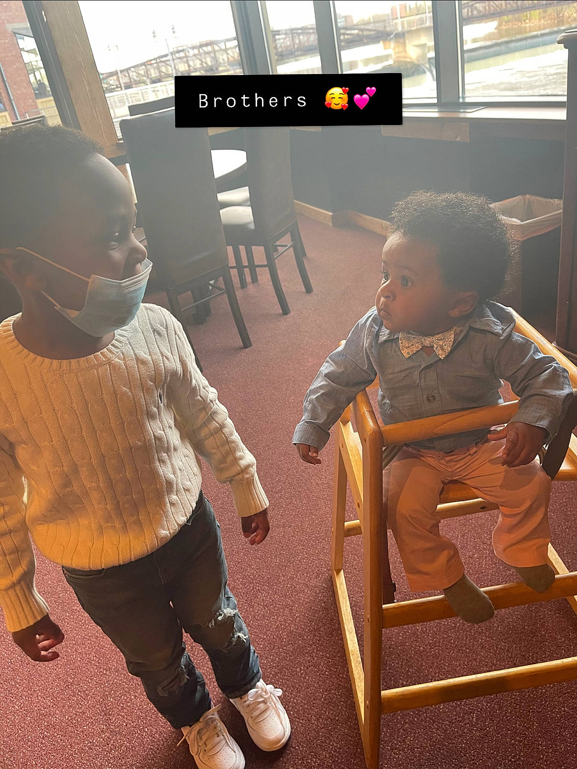 Carter joined the competition — help win amazing prizes! bench, chair, comfort, cool, eyewear, flooring, fun, hairstyle, hand, happy, leg, leisure, person, product, shoe, sneakers, standing, t_shirt, table, toddler