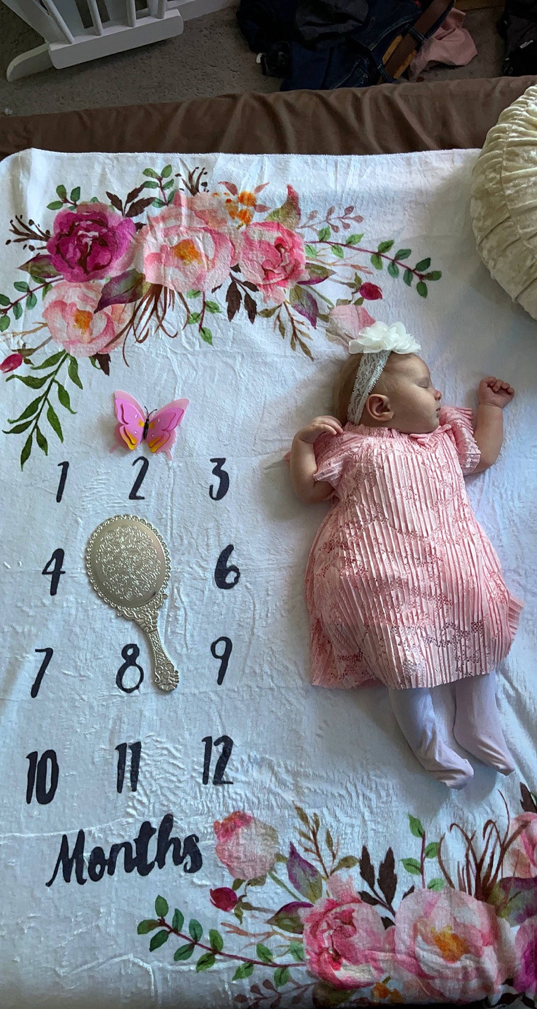 Gracie is registered to the contest to win money with this photo: art, artificial_flower, baby_toddler_clothing, beauty, cut_flowers, dress, flower, flower_arranging, leaf, linens, magenta, needlework, pattern, person, petal, pink, plant, textile, toddler, twig