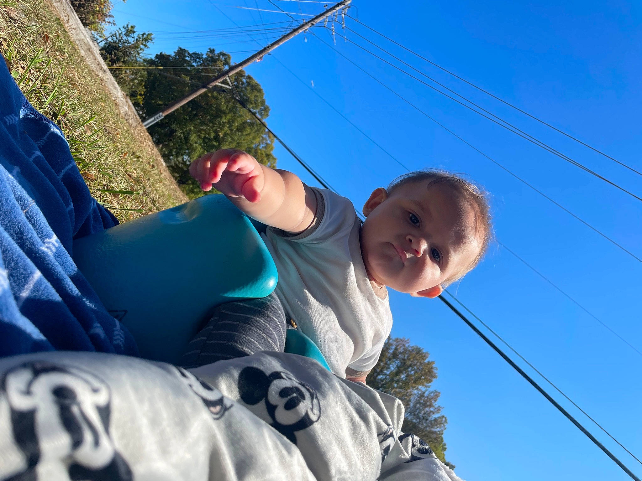 Kendrick joined the competition — help win amazing prizes! baseball_cap, elbow, electric_blue, electricity, eyewear, fun, grass, leisure, person, plant, public_utility, recreation, rope, sitting, sky, sunglasses, t_shirt, travel, tree, vacation