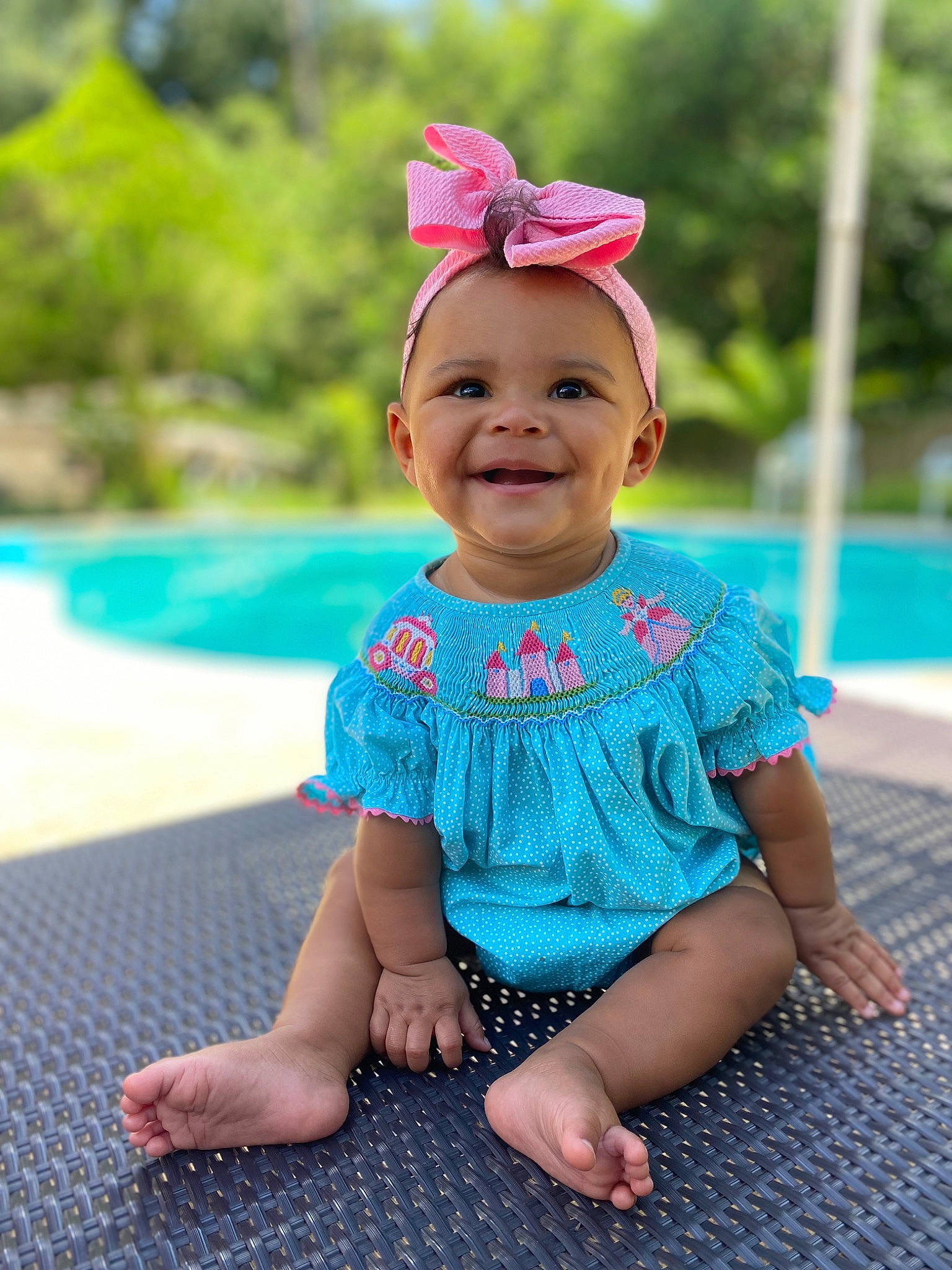 Jordynn is registered to the contest to win money with this photo: baby, baby_toddler_clothing, barefoot, cap, child, face, fashion_accessory, fun, grass, happy, joy, leisure, person, photograph, pink, recreation, sitting, sleeve, smile, summer