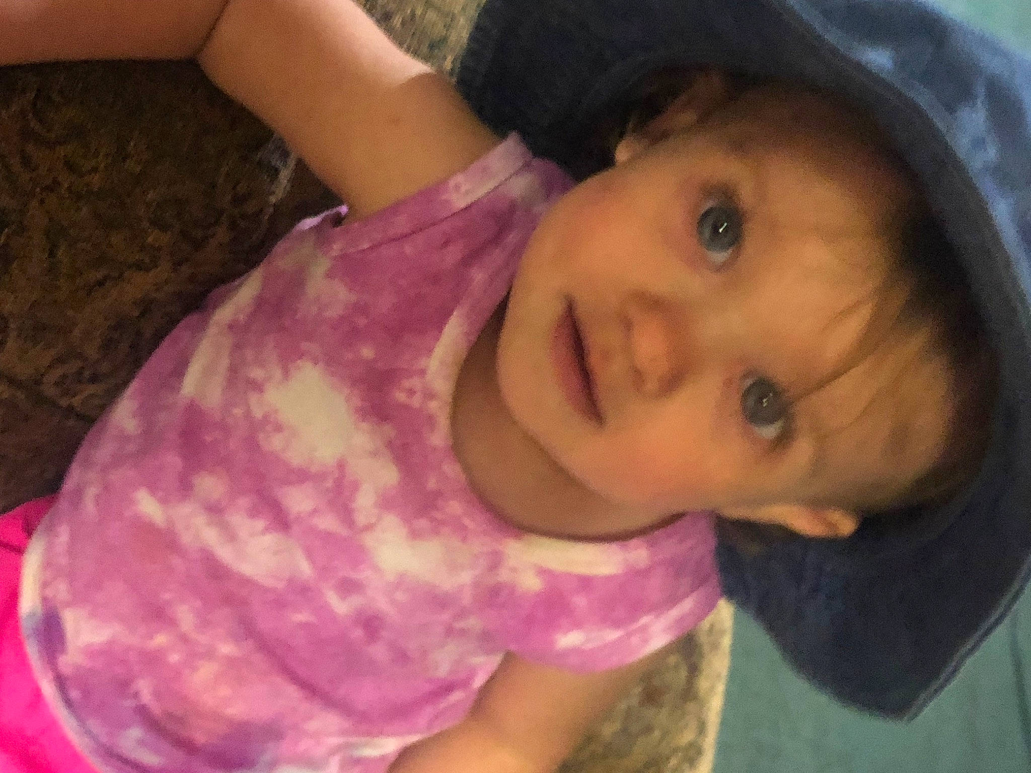 Ellie Mae joined the competition — help win amazing prizes! cheek, chin, cool, eyebrow, eyelash, forehead, gesture, happy, human_body, iris, lip, mouth, nose, outerwear, person, pink, purple, skin, sleeve, smile