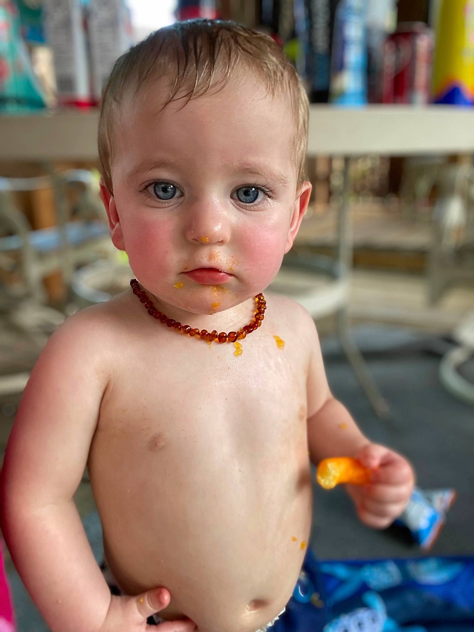 Levi joined the competition — help win amazing prizes! baby, blue, cheek, chest, eye, eyelash, face, finger, fun, happy, head, iris, joint, lip, neck, nose, person, shoulder, skin, toddler