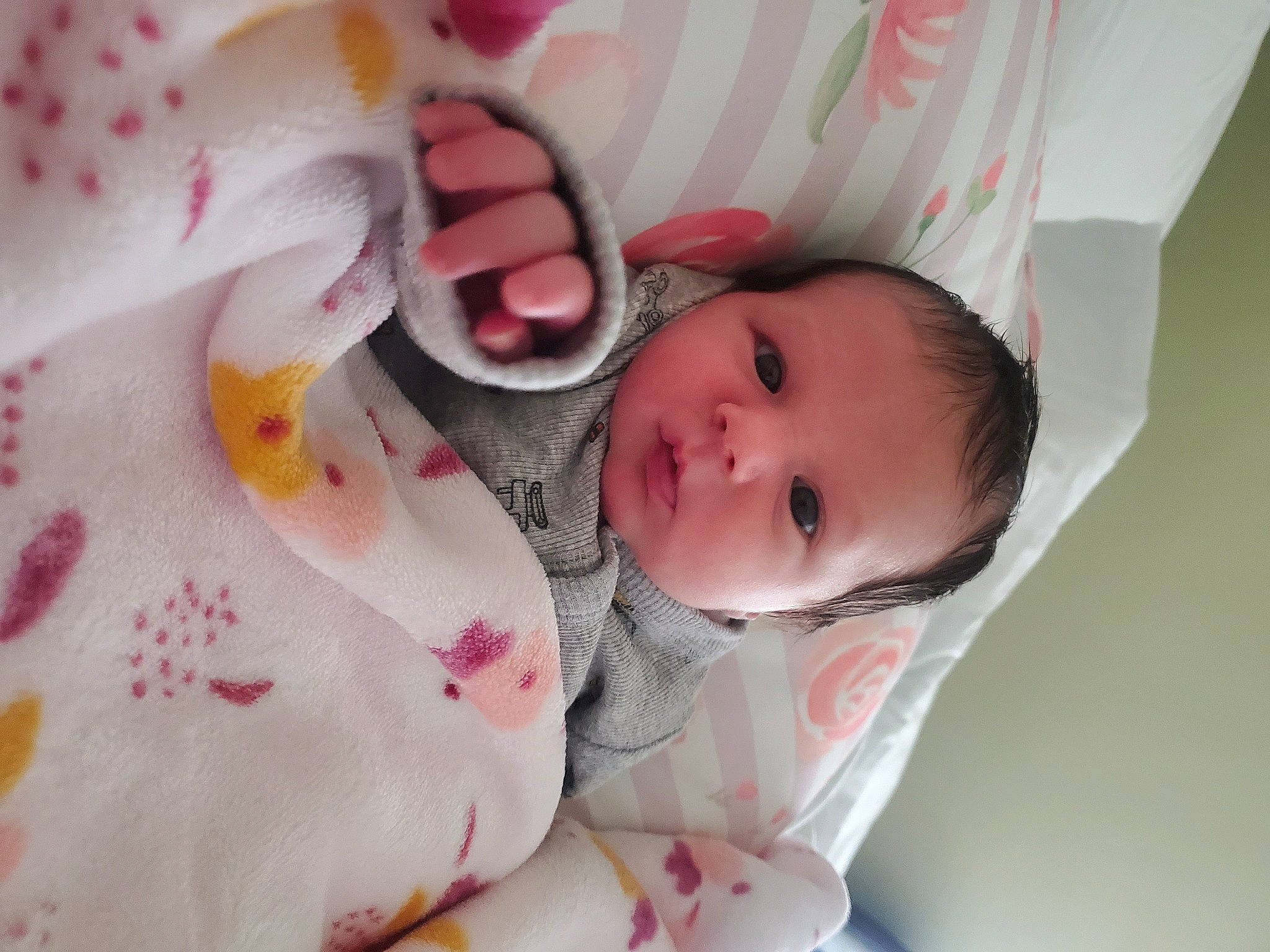 Tara joined the competition — help win amazing prizes! arm, baby, baby_products, baby_toddler_clothing, cheek, child, clothing, comfort, hand, head, human_body, linens, lip, nose, person, pink, skin, sleeve, textile, toddler