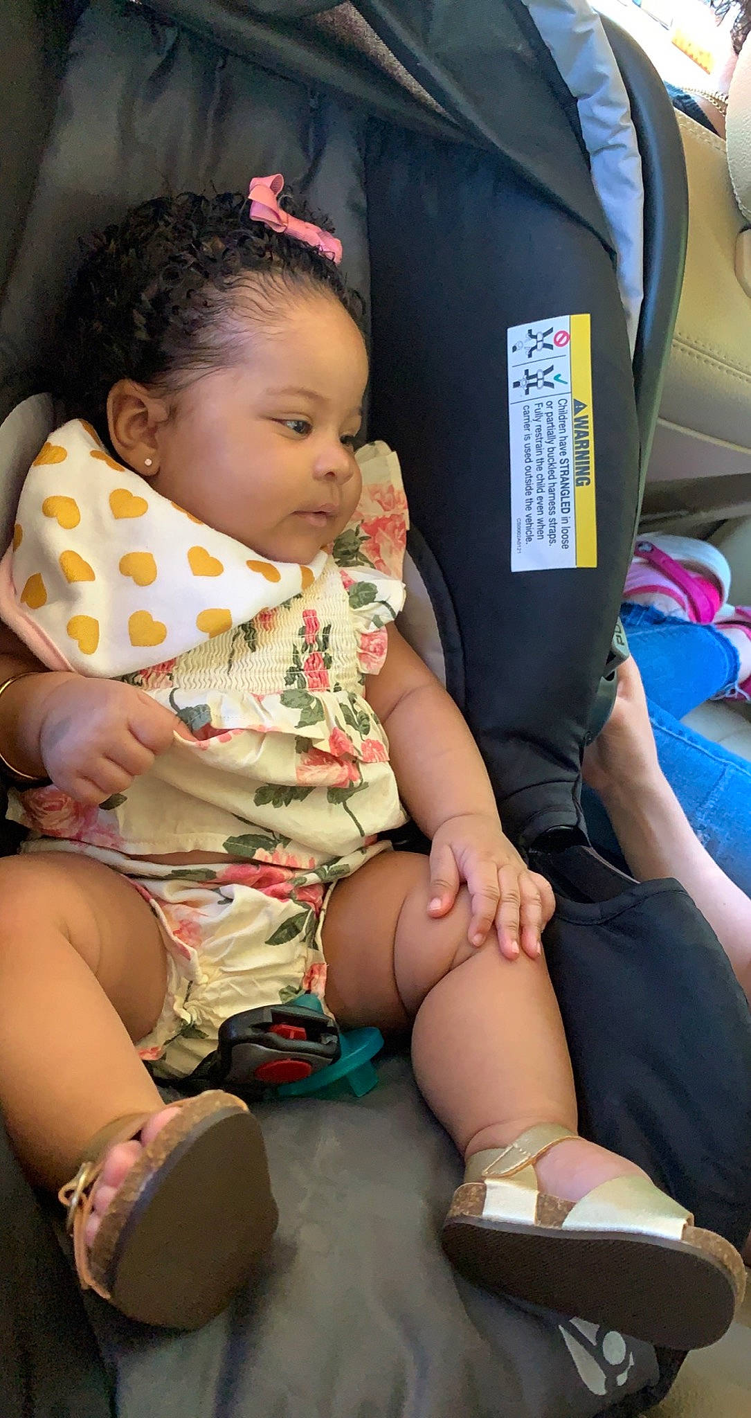 Fortune joined the competition — help win amazing prizes! baby, baby_toddler_clothing, car_seat, cheek, child, comfort, finger, fun, human_leg, joint, knee, lap, leg, mouth, nail, person, seat_belt, sitting, skin, thigh