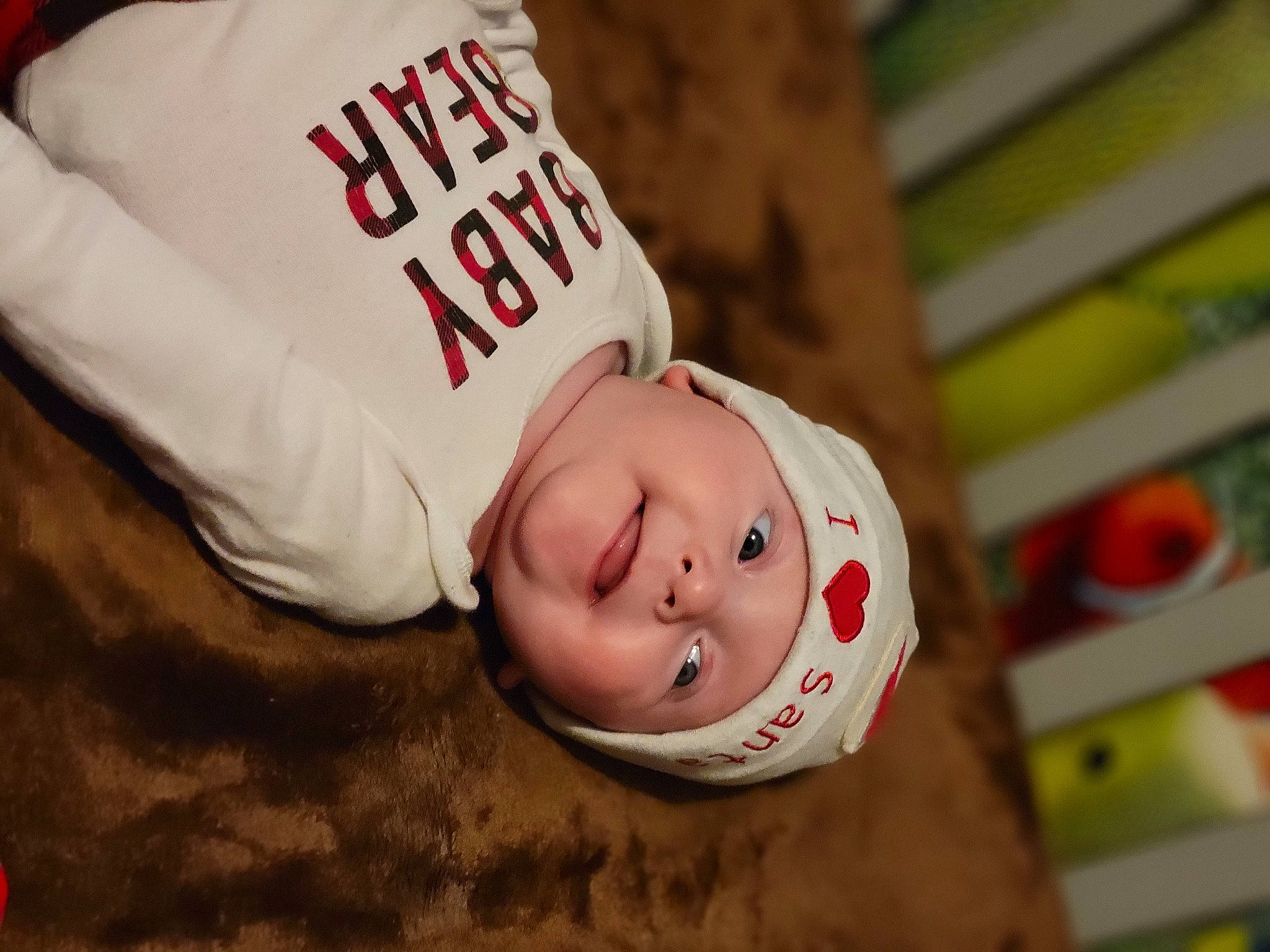 Charleigh joined the competition — help win amazing prizes! baby, baby_toddler_clothing, cheek, christmas, event, eye, eyelash, fashion_accessory, fun, fur, happy, hat, headgear, headwear, person, portrait_photography, sleeve, smile, toddler, tradition