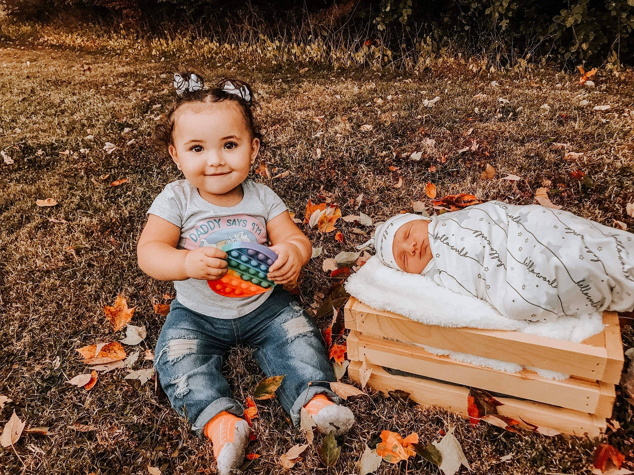 Emberlyn is registered to the contest to win money with this photo: adaptation, baby_toddler_clothing, child, flash_photography, fun, goggles, grass, grass_family, happy, headwear, jeans, joy, leaf, leg, mammal, nature, people_in_nature, person, plant, smile