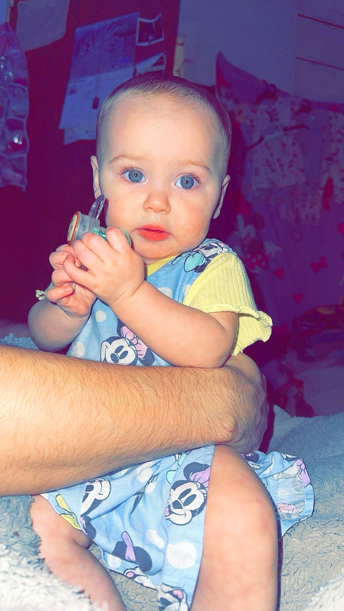 Alexa joined the competition — help win amazing prizes! baby, baby_toddler_clothing, blue, cheek, cool, electric_blue, facial_expression, flash_photography, fun, gesture, happy, iris, lip, mouth, person, pink, purple, skin, sleeve, standing