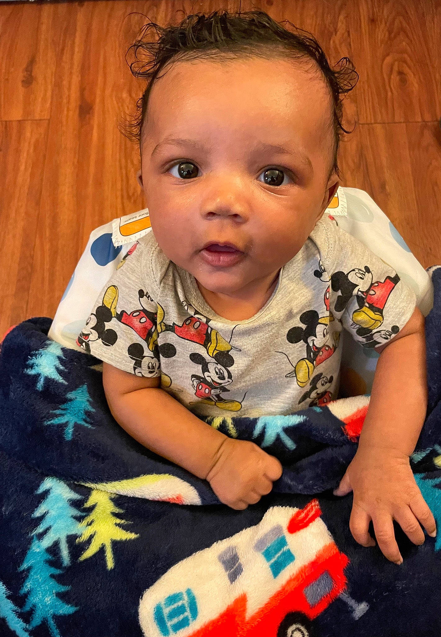 Jordon is registered to the contest to win money with this photo: baby, baby_toddler_clothing, carmine, cheek, child, event, eye, fun, happy, iris, nose, pattern, person, play, sitting, sleeve, t_shirt, toddler, toy, toy_vehicle