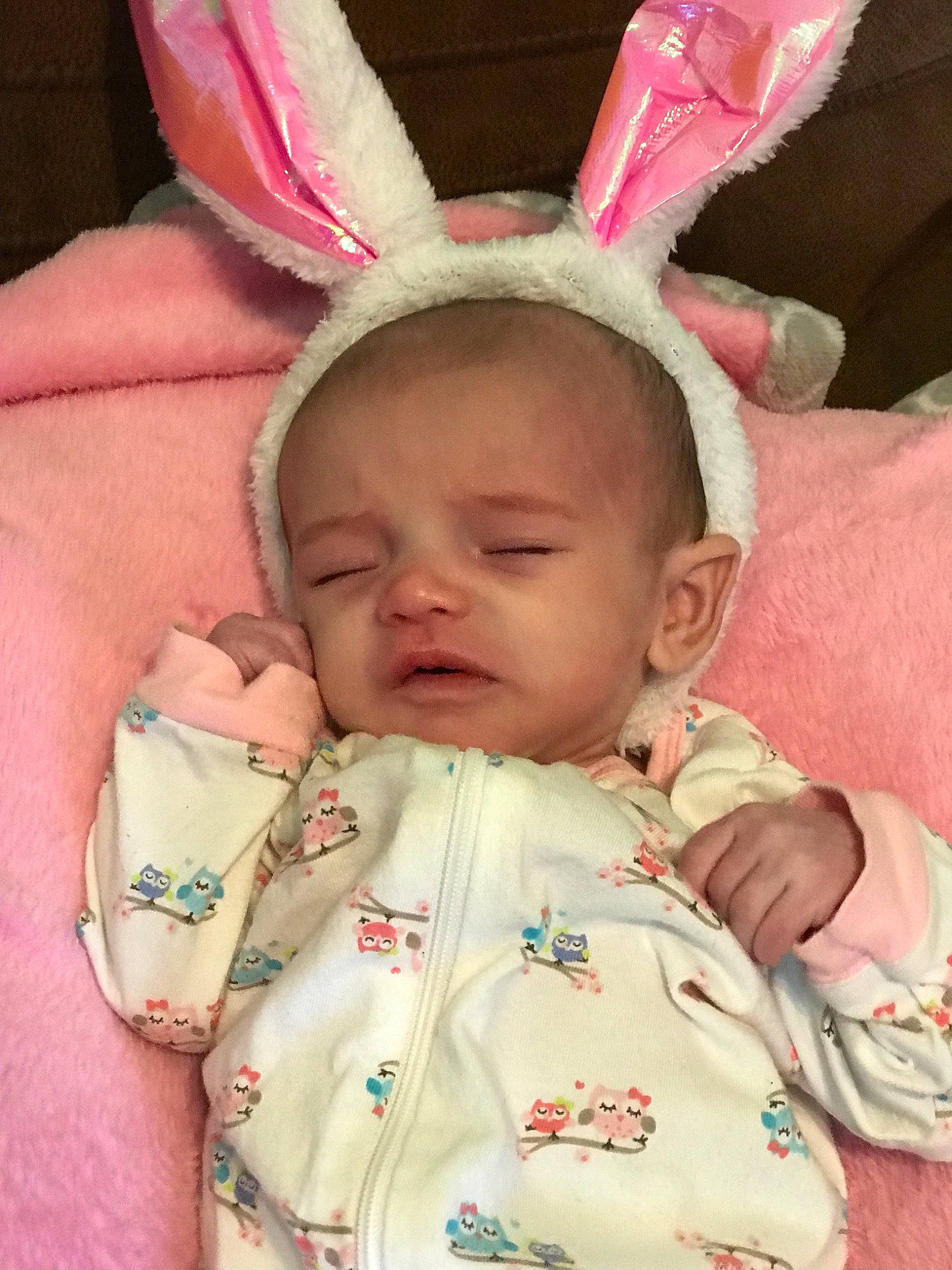 Baleigh joined the competition — help win amazing prizes! baby, cheek, child, ear, easter, easter_bunny, head, organ, person, pink, skin, toddler