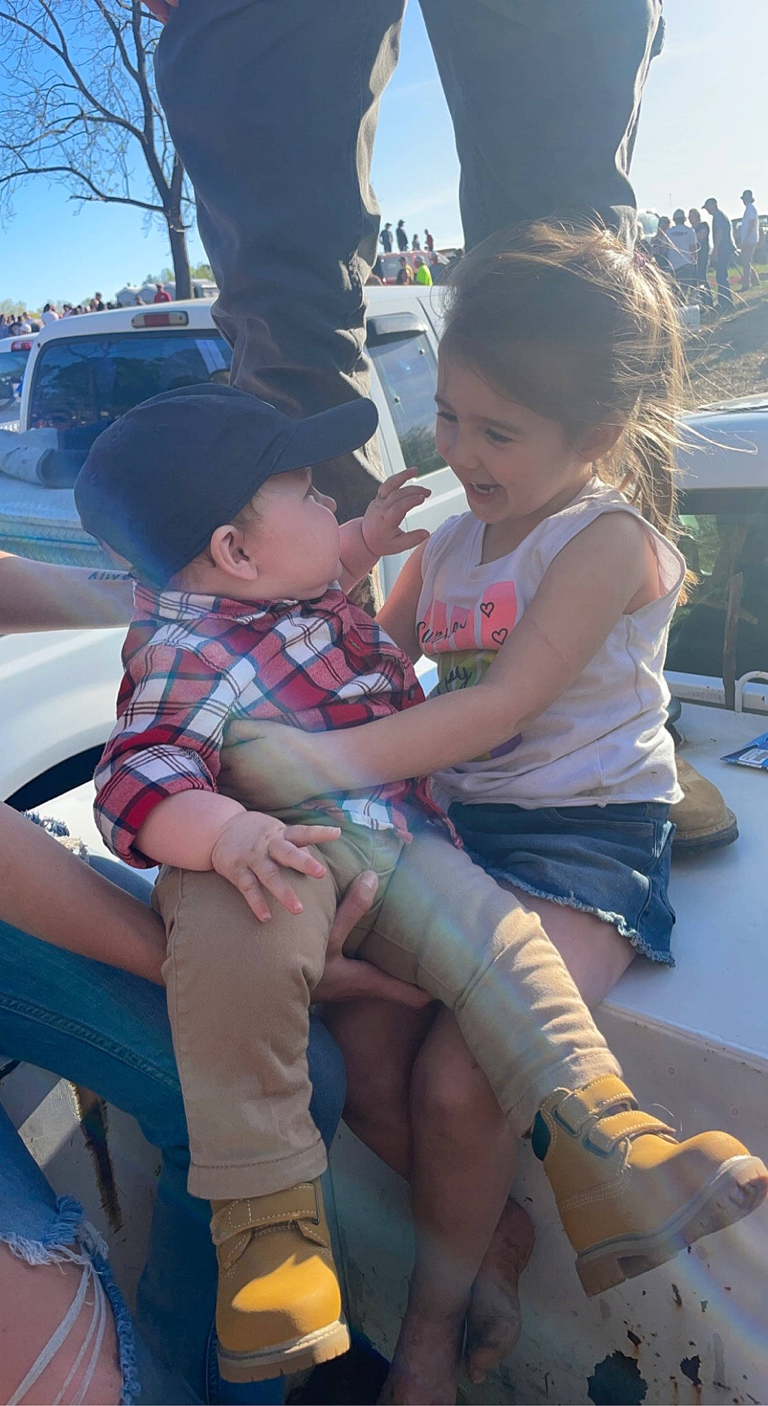 Kleigh joined the competition — help win amazing prizes! cool, daytime, fashion, finger, fun, gesture, hairstyle, happy, human, joy, lap, leisure, motor_vehicle, muscle, person, recreation, skin, sky, summer, thigh