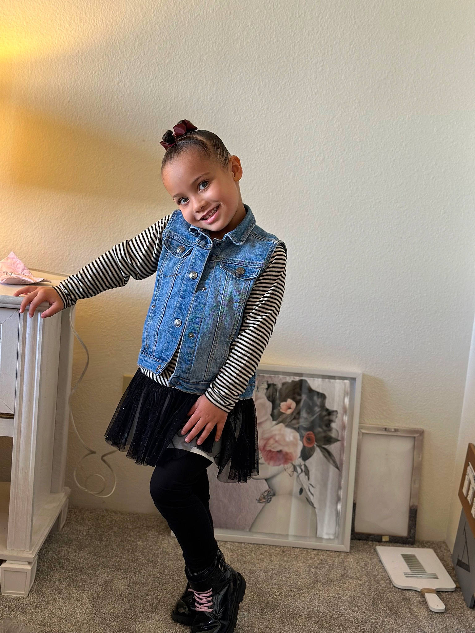 Emeri joined the competition — help win amazing prizes! blazer, collar, denim, dress_shirt, eyewear, fashion_design, flash_photography, happy, joy, knee, leather_jacket, leg, neck, person, plaid, shoulder, sleeve, sportswear, t_shirt, tartan