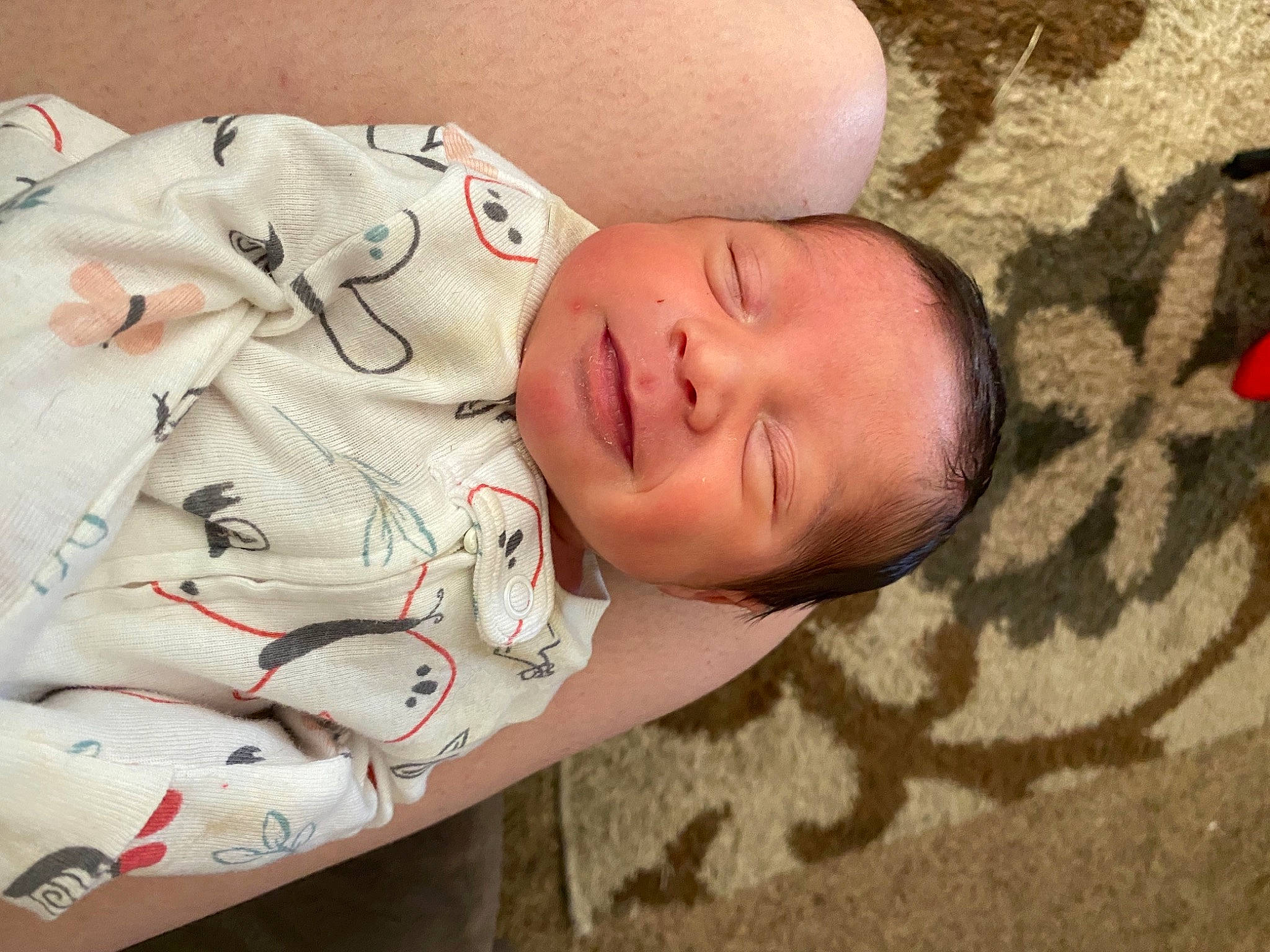 Brynlie is registered to the contest to win money with this photo: arm, baby, baby_toddler_clothing, bedtime, carmine, chest, child, comfort, elbow, finger, flesh, grass, linens, mammal, pattern, person, skin, sleeve, toddler, tree