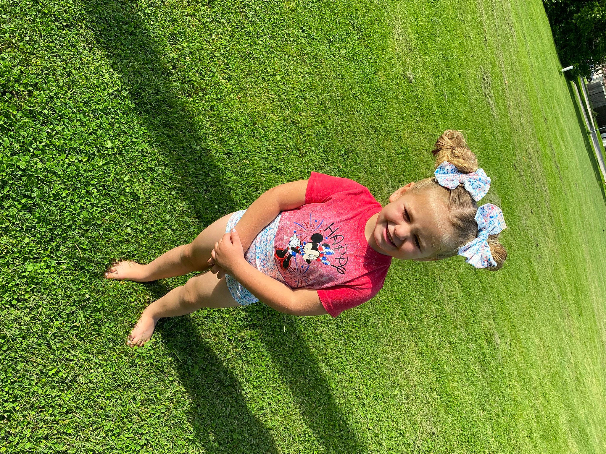 Jaylee is registered to the contest to win money with this photo: fun, garden, grass, grass_family, grassland, green, groundcover, happy, human_leg, joy, landscape, lawn, leaf, leisure, meadow, people_in_nature, person, plant, recreation, shrub
