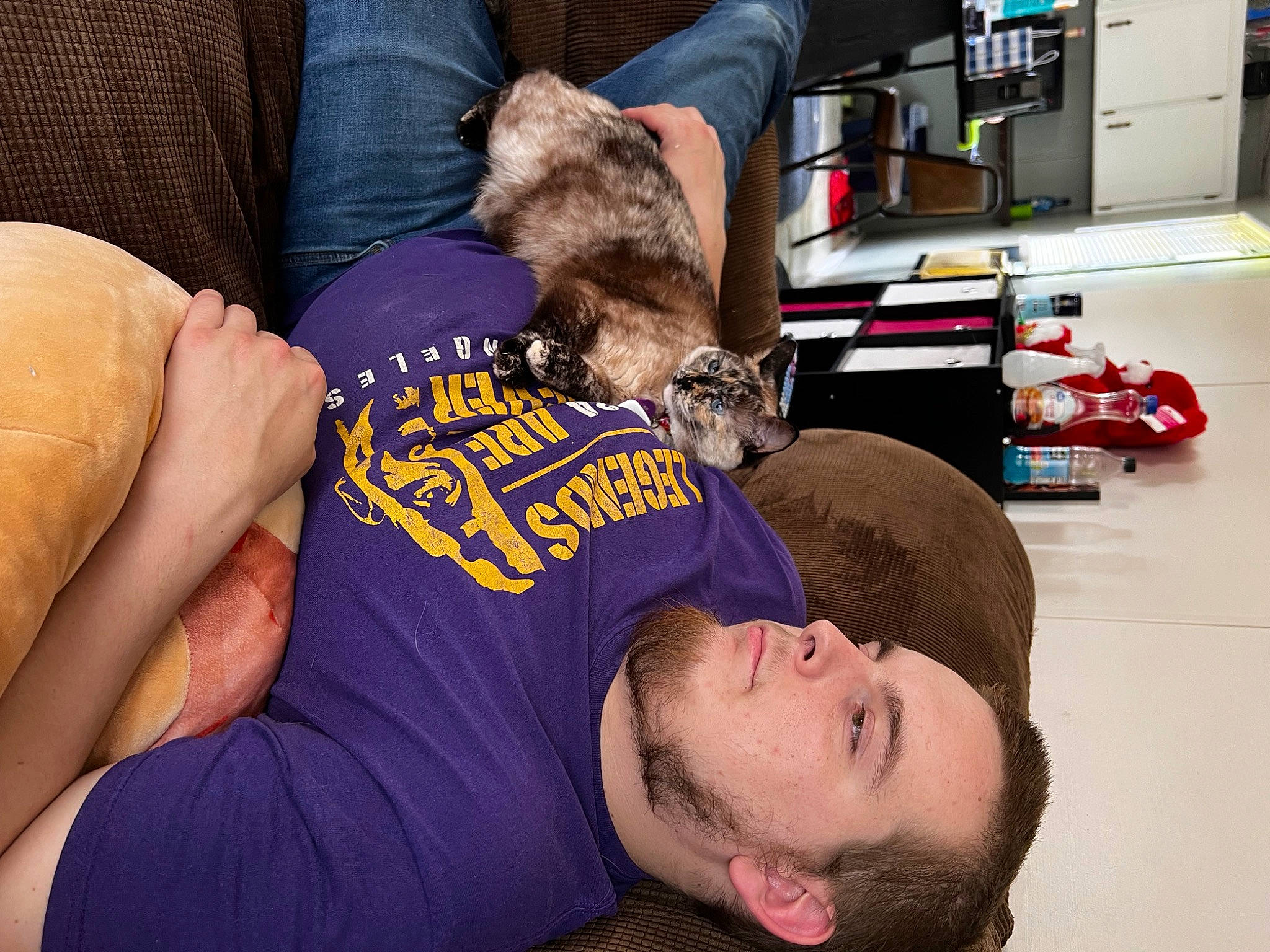 Opal joined the competition — help win amazing prizes! abdomen, beard, bookcase, carnivore, chest, comfort, companion_dog, dog, dog_breed, ear, elbow, facial_hair, fun, fur, gesture, room, shelf, shelving, t_shirt, toy_dog