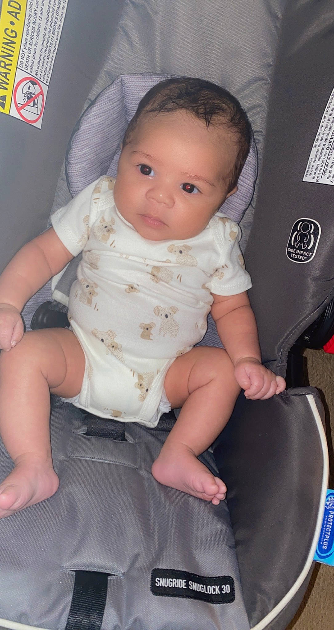 Zaiden joined the competition — help win amazing prizes! baby, baby_toddler_clothing, car_seat, cheek, child, comfort, elbow, eye, finger, human_leg, joint, knee, lap, leg, person, skin, sleeve, thigh, thumb, toddler