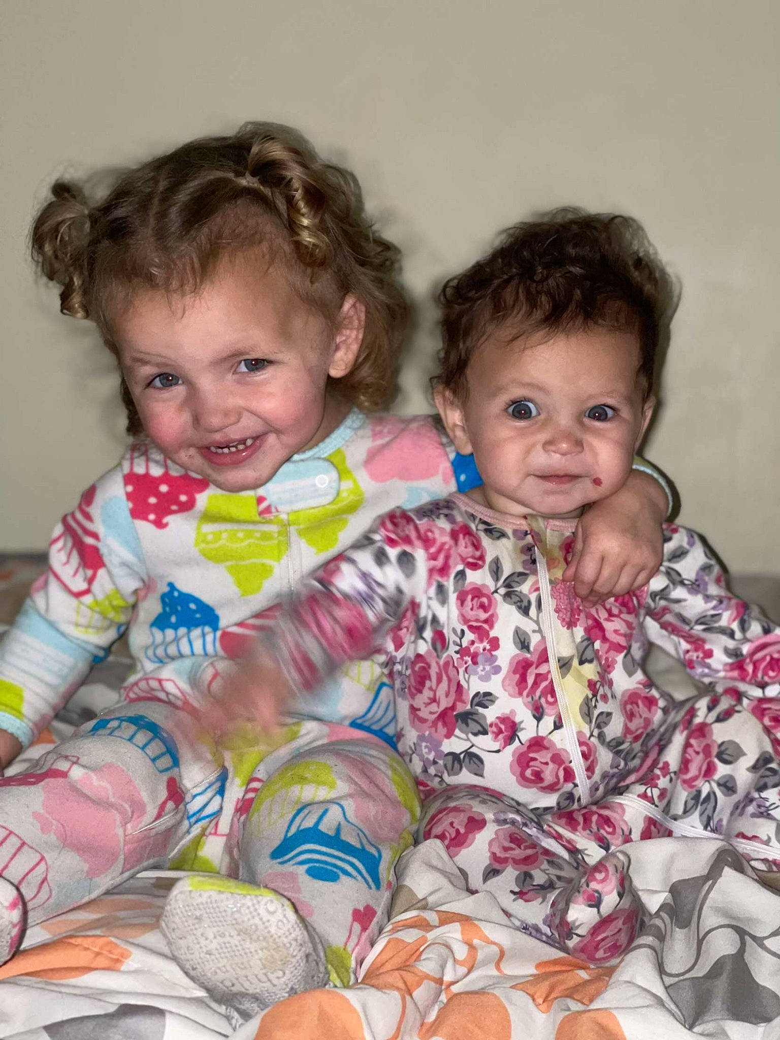 Harper is registered to the contest to win money with this photo: baby, baby_toddler_clothing, cheek, child, eye, face, facial_expression, fun, happy, head, iris, joy, organ, pattern, people, person, photograph, pink, skin, sleeve