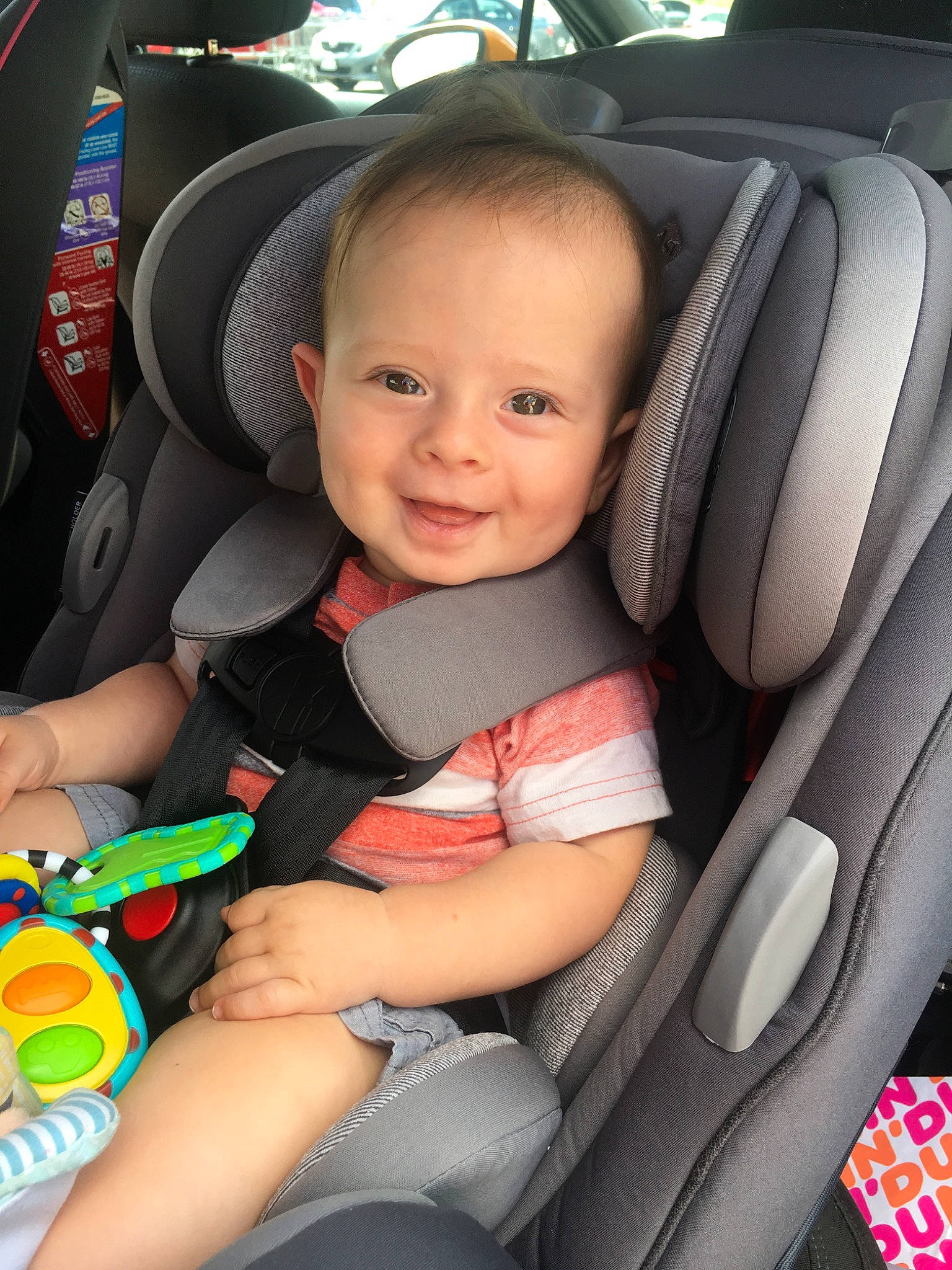 Braveyn joined the competition — help win amazing prizes! auto_part, baby, baby_carriage, baby_in_car_seat, baby_products, car_seat, car_seat_cover, child, joy, person, product, seat_belt, toddler