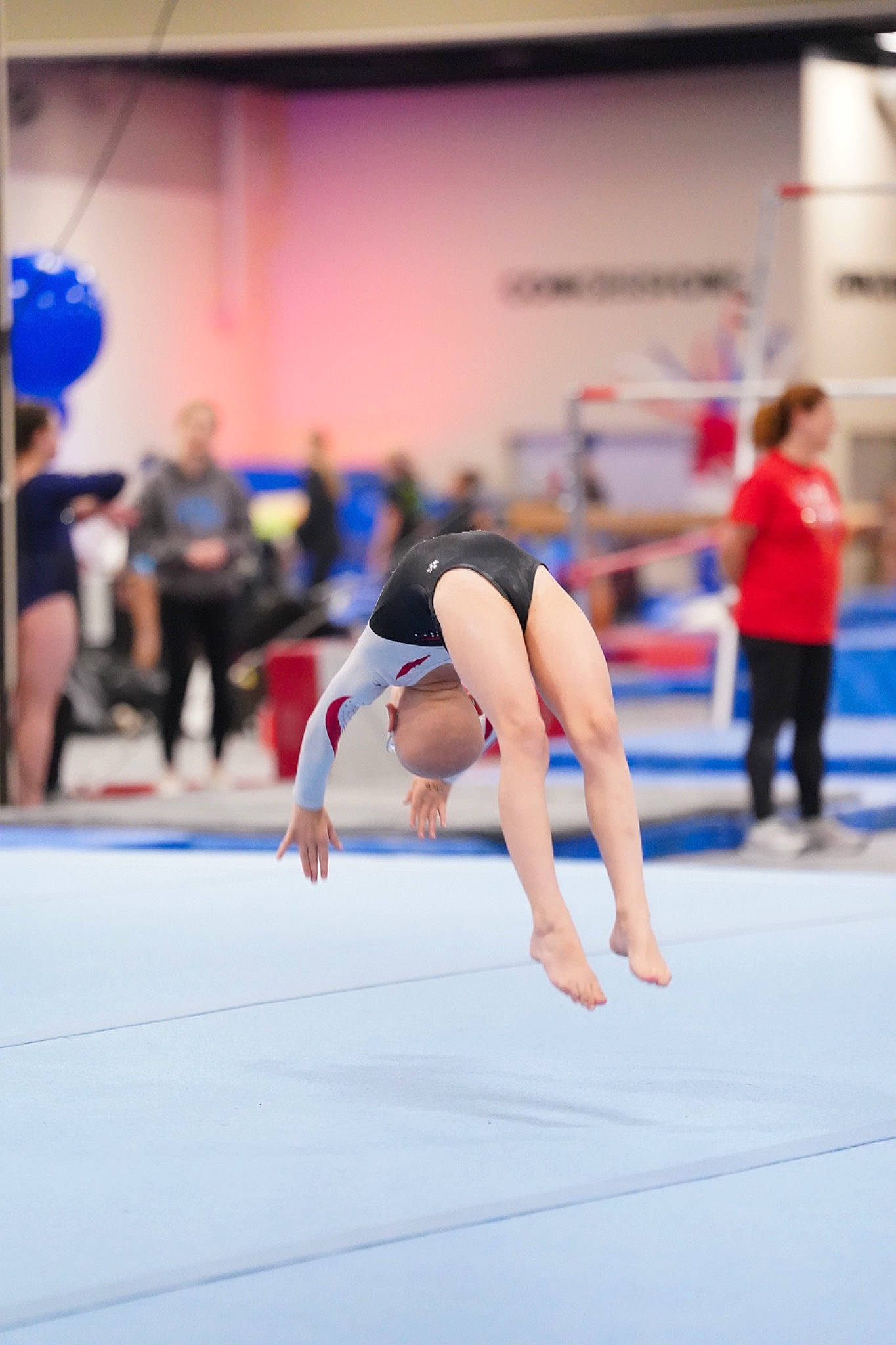 Nella joined the competition — help win amazing prizes! artistic_gymnastics, athlete, balance, barefoot, championship, competition_event, dance, electric_blue, entertainment, event, flooring, fun, gymnastics, human_leg, leotard, performing_arts, person, rhythmic_gymnastics, sports, sportswear