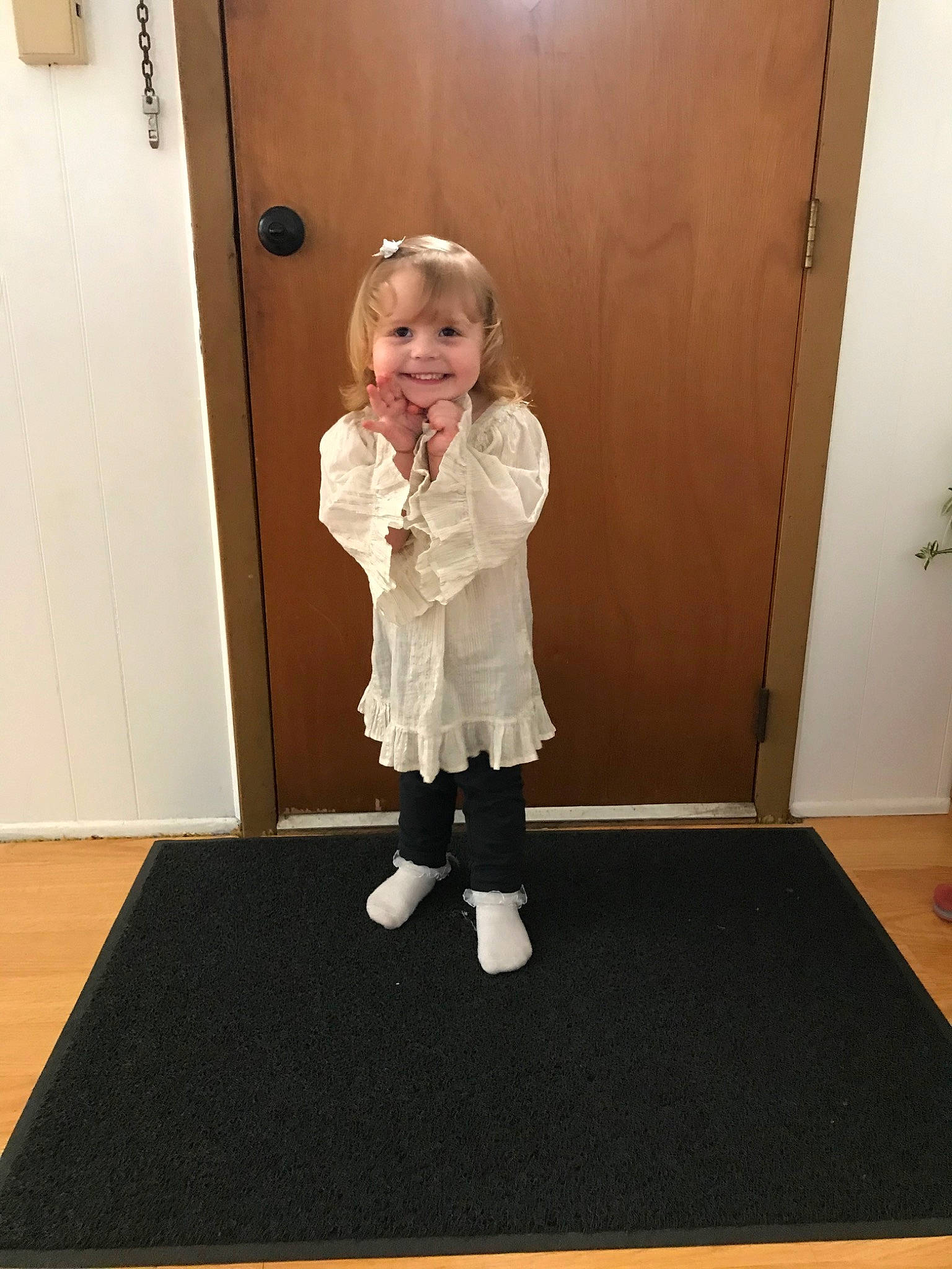 Talia joined the competition — help win amazing prizes! child, floor, flooring, joint, joy, person, standing, toddler