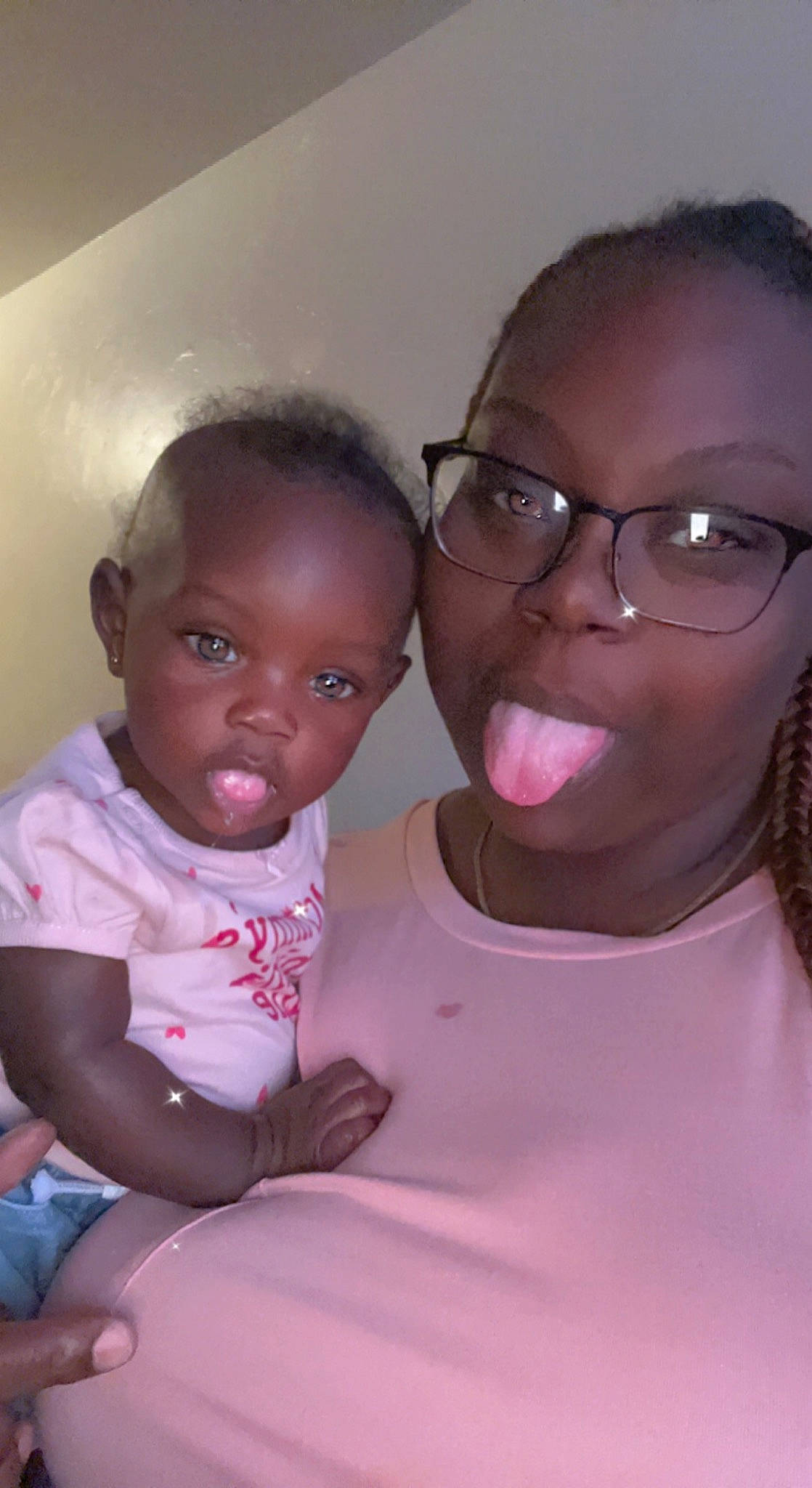 Faith is registered to the contest to win money with this photo: cheek, chin, ear, eye, eyebrow, eyewear, forehead, gesture, glasses, hair, hairstyle, happy, iris, lip, mouth, neck, nose, person, shoulder, skin