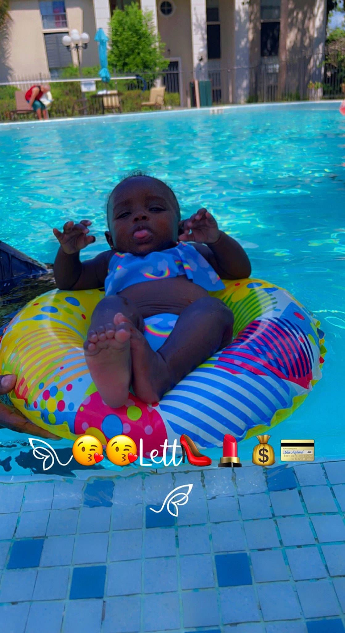 Faith joined the competition — help win amazing prizes! aqua, azure, baby, blue, child, electric_blue, event, fun, games, happy, inflatable, leisure, pattern, person, play, recreation, swimming_pool, toddler, vacation, water