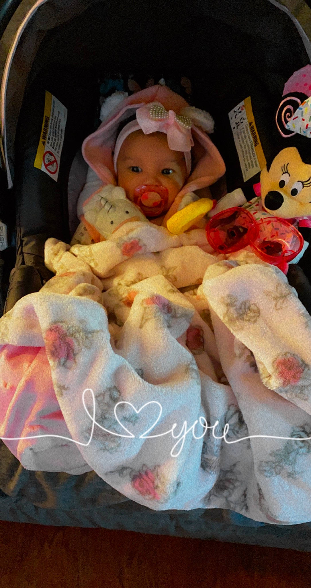 Nia joined the competition — help win amazing prizes! baby, baby_products, bedding, cheek, child, doll, event, fur, headgear, linens, person, pink, plush, product, room, skin, stuffed_toy, teddy_bear, textile, toddler