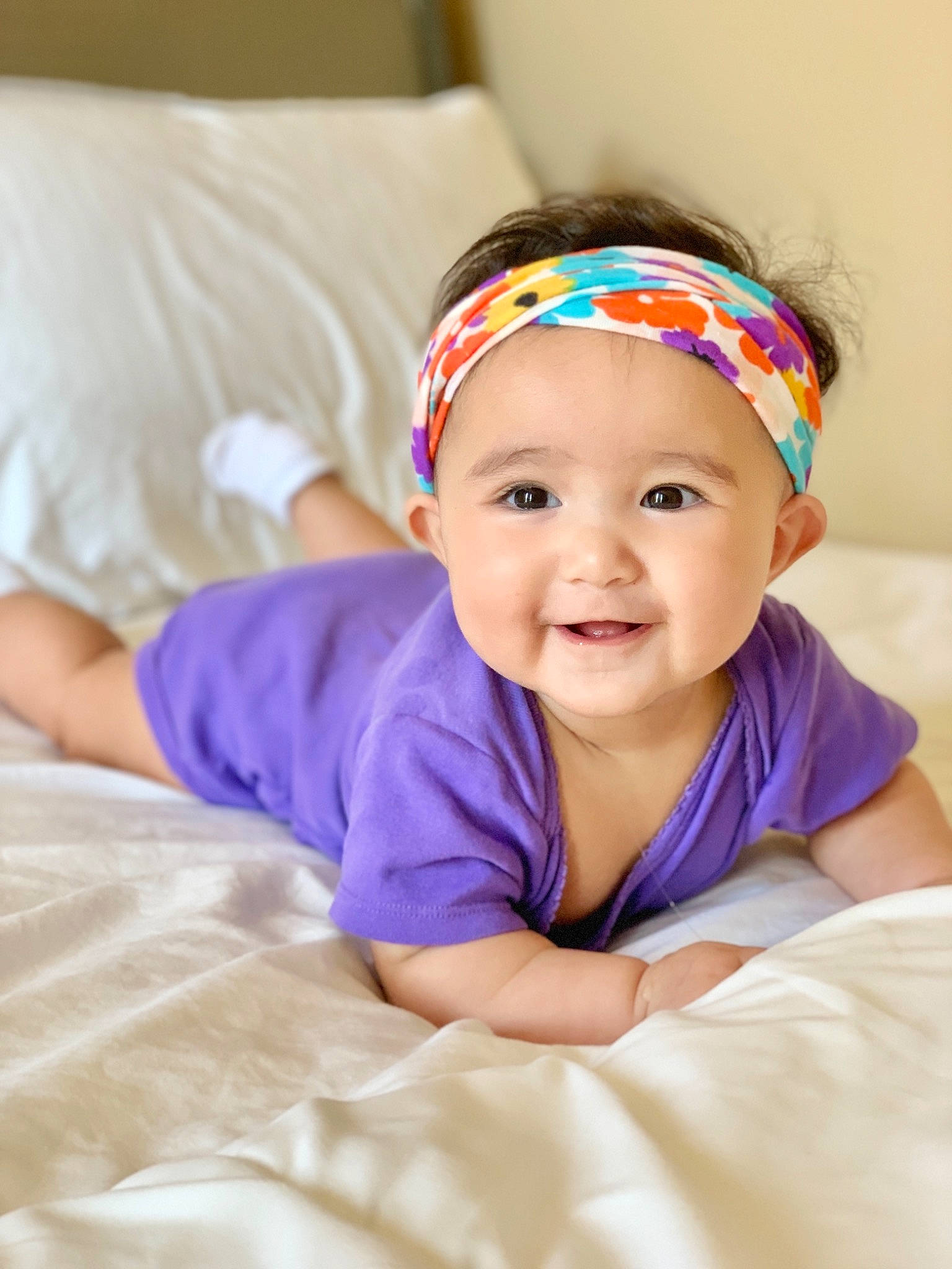Macy is registered to the contest to win money with this photo: baby, baby_laughing, baby_toddler_clothing, cheek, child, comfort, event, eye, eyebrow, face, fun, hair_accessory, happy, head, headband, headgear, headwear, iris, joy, person