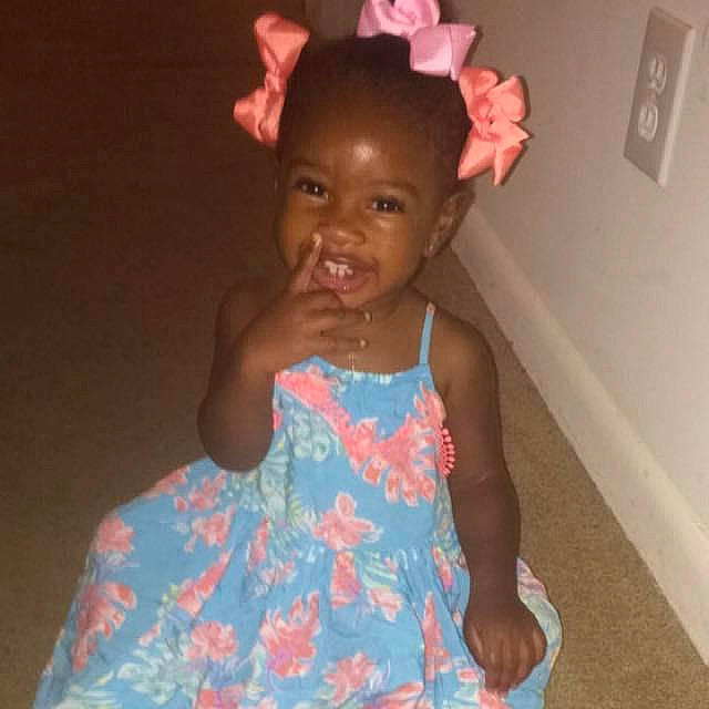 Dayla joined the competition — help win amazing prizes! baby, cheek, child, dress, ear, face, forehead, hair, hair_accessory, hairstyle, head, joy, neck, party, person, pink, smile, toddler