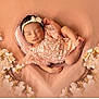 Sofia is registered to the contest to win money with this photo: baby, sleeping, newborn, lace, headband, flower, pink, soft, blanket, cute, infant, peaceful, portrait, toddler, delicate, resting, floral, adorable, child, cozy