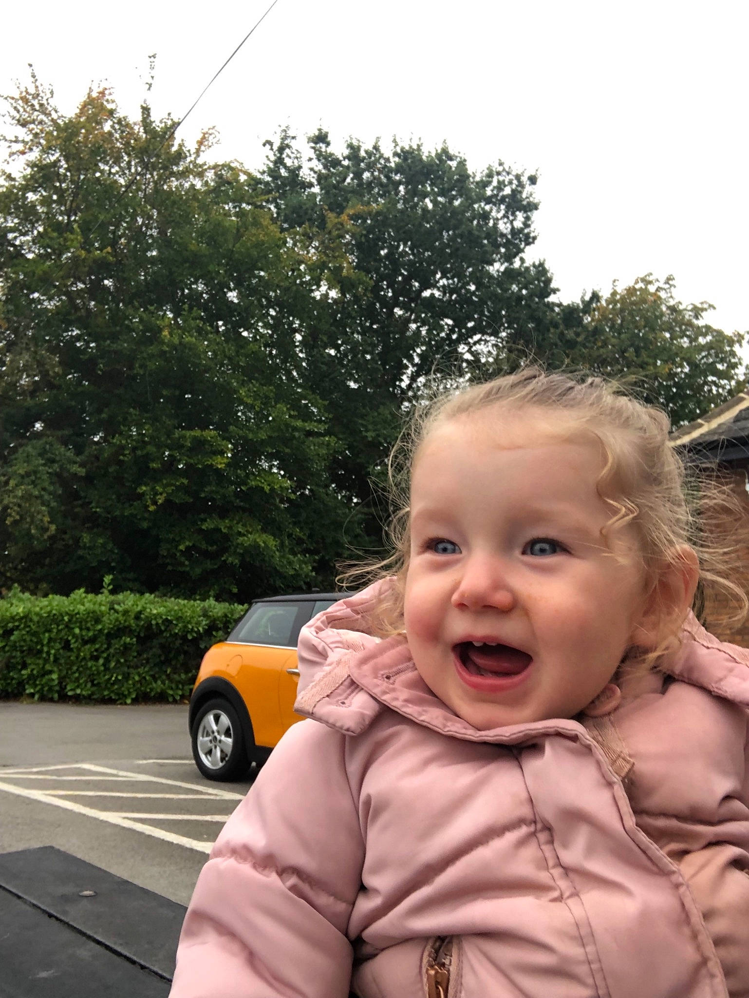 Elissa joined the competition — help win amazing prizes! automotive_window_part, baby, car, child, city_car, face, facial_expression, family_car, fun, happy, head, nose, person, smile, subcompact_car, toddler, vacation, vehicle, yellow