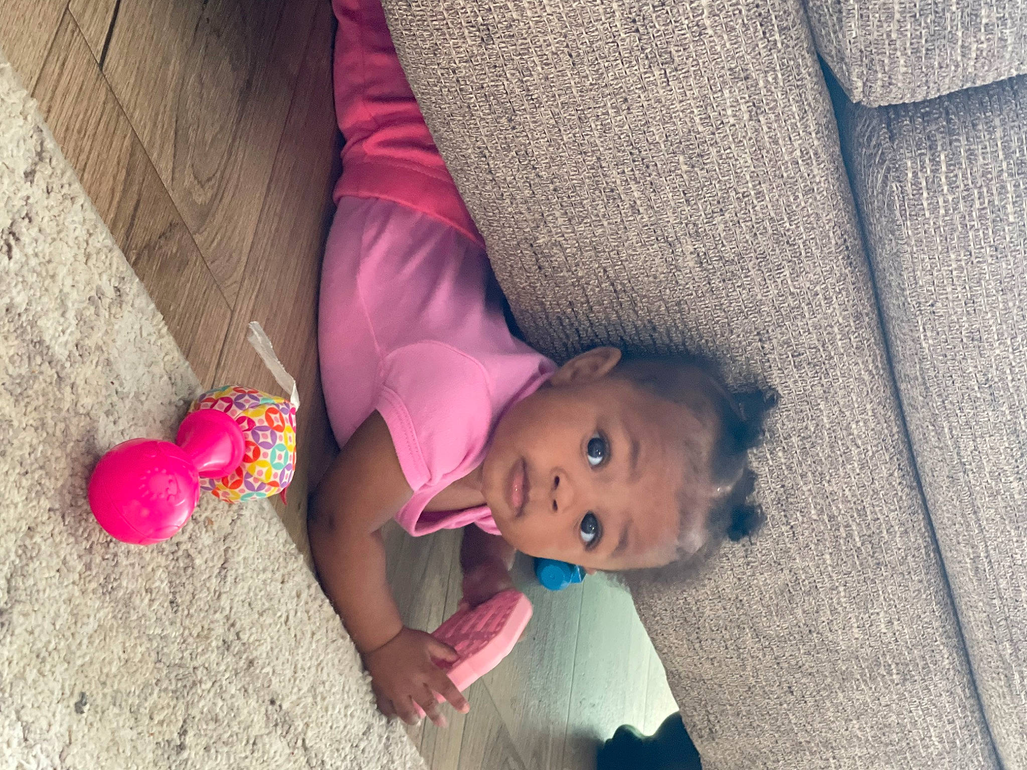 Sarai joined the competition — help win amazing prizes! baby, baby_toddler_clothing, beauty, child, comfort, finger, flooring, fun, happy, magenta, nose, person, pink, purple, skin, textile, toddler, toy, tree, violet