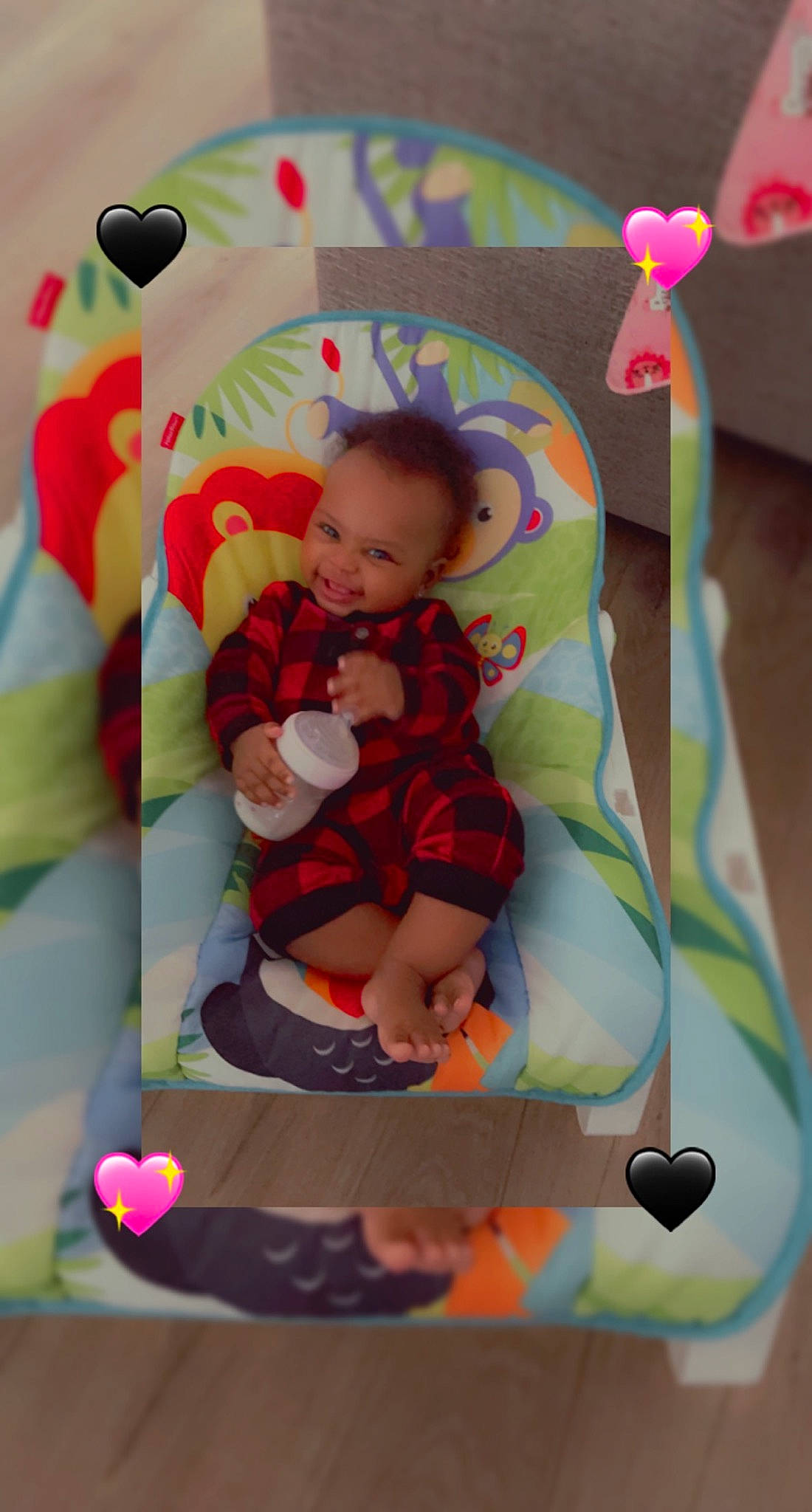 Keziah Hampton joined the competition — help win amazing prizes! baby, baby_products, baby_toddler_clothing, child, comfort, event, fun, happy, joy, lap, leaf, linens, pattern, person, pink, play, product, sitting, sock, stuffed_toy