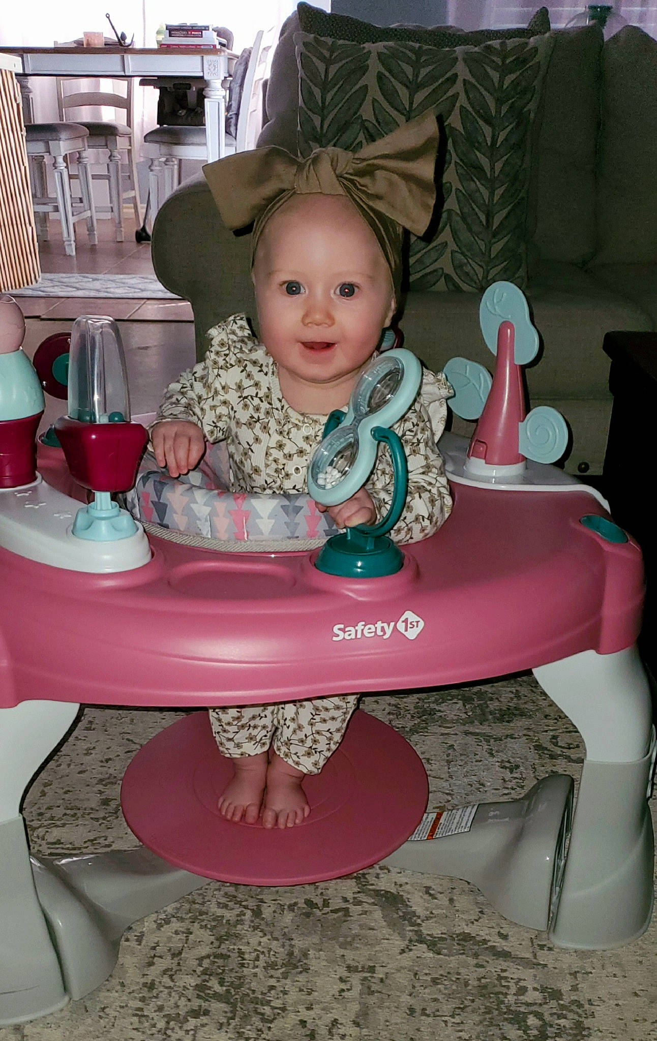 Madalynn joined the competition — help win amazing prizes! baby, baby_toddler_clothing, chair, child, dishware, embellishment, event, furniture, magenta, person, pink, plate, purple, room, serveware, sitting, smile, table, tableware, textile
