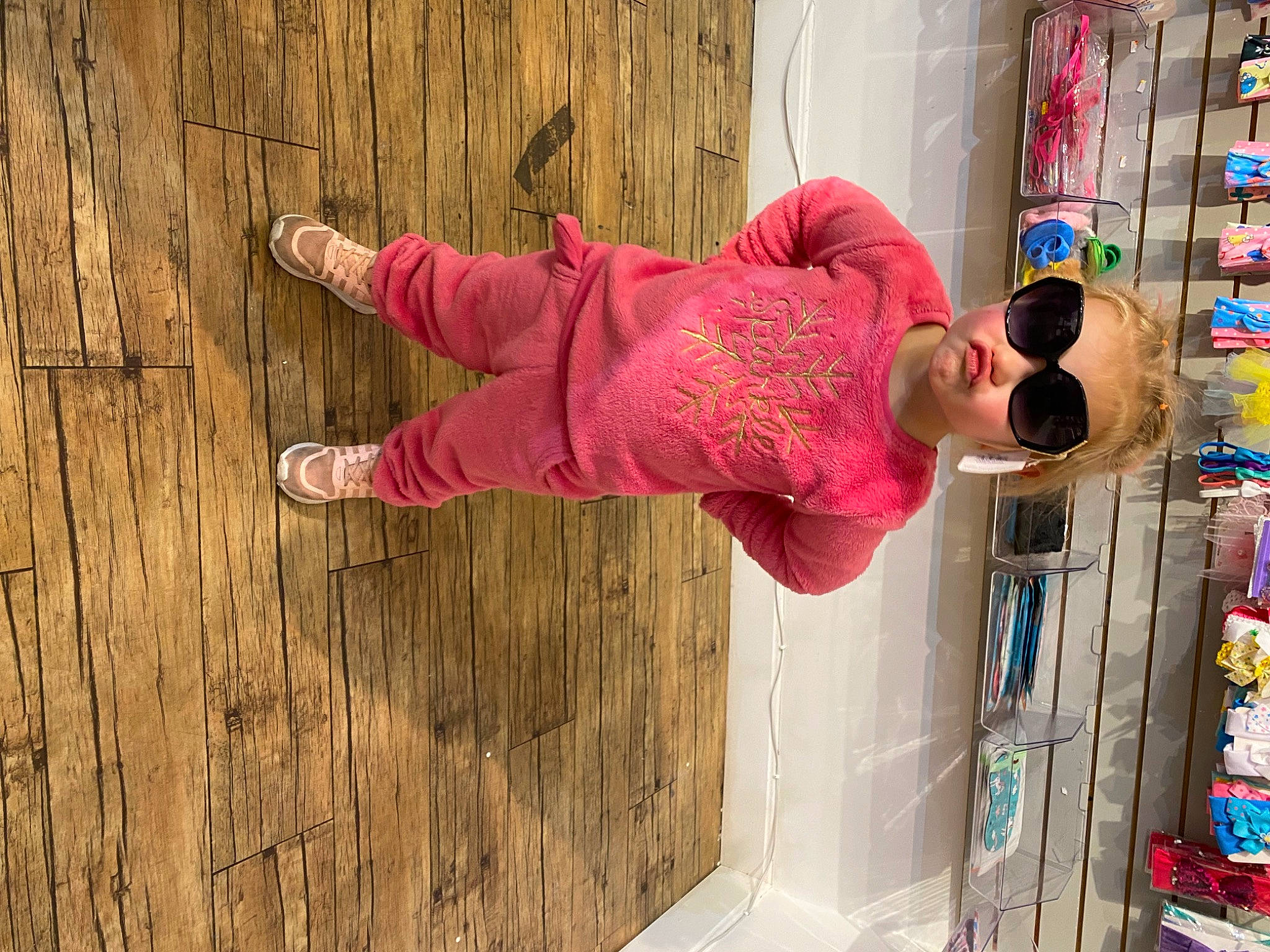 Blake-lynn joined the competition — help win amazing prizes! building, child, clothing, door, flooring, fun, hardwood, hat, house, jeans, leg, leisure, magenta, person, pink, plant, shelf, toddler, tree, window