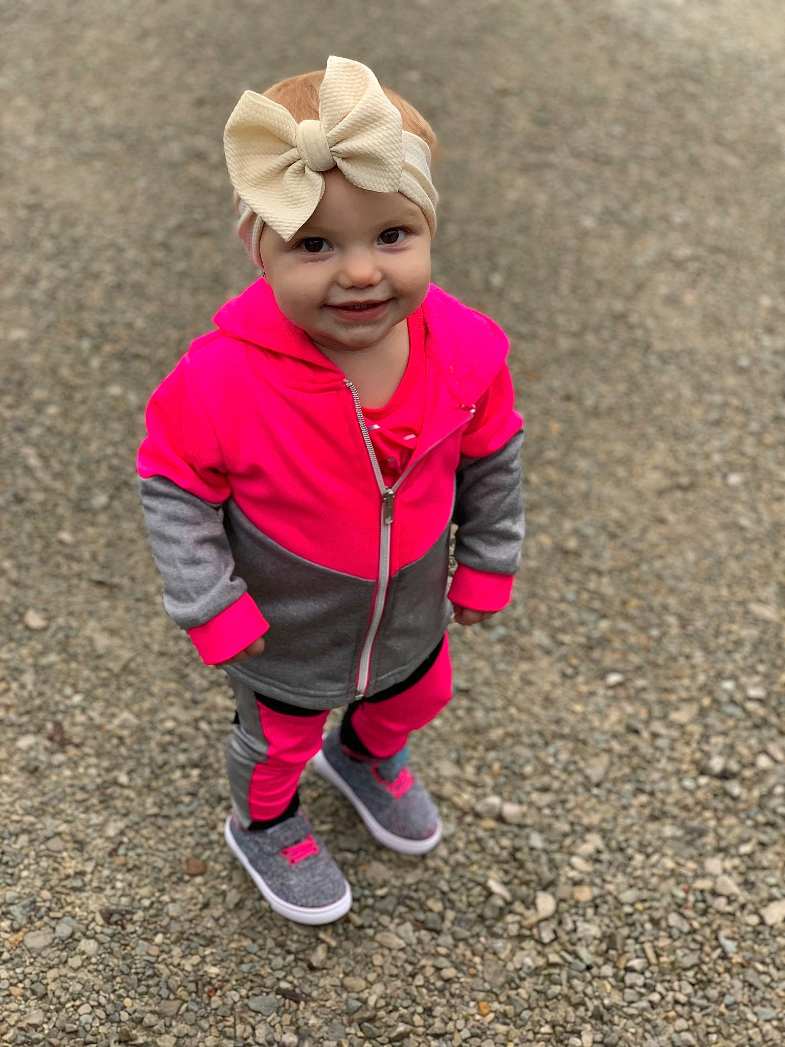 Blake-lynn joined the competition — help win amazing prizes! child, flower, fun, happy, head, headwear, hood, hoodie, jacket, joy, outerwear, person, pink, plant, play, smile, soil, t_shirt, toddler, vacation