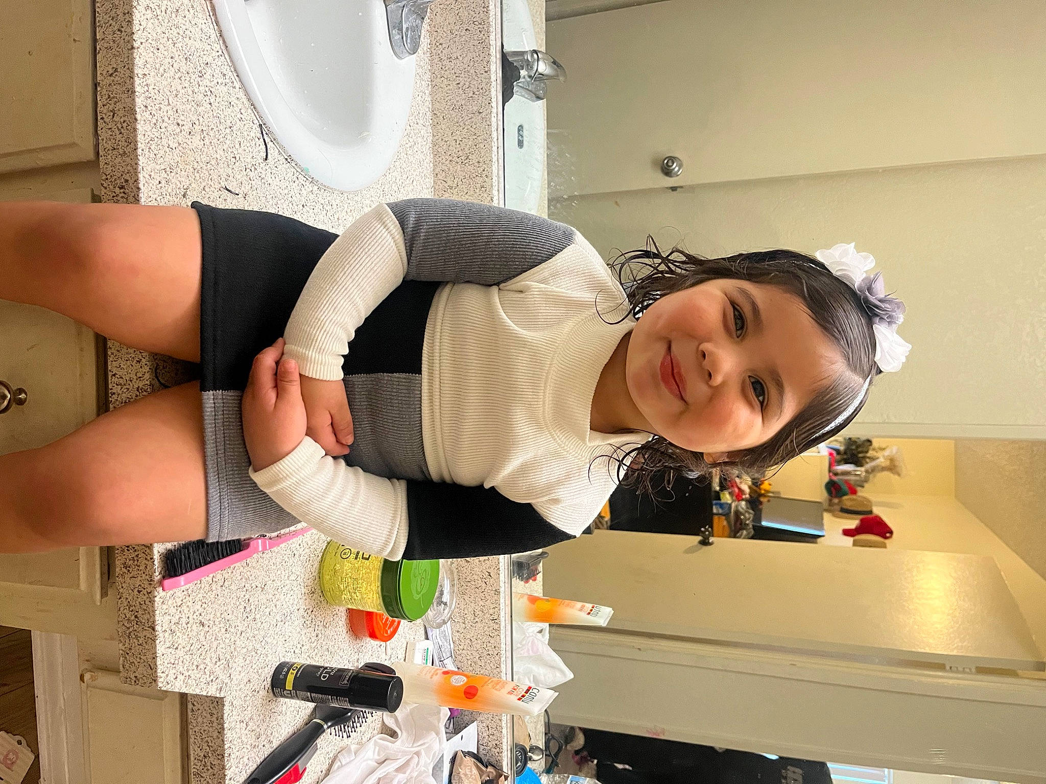 Flora joined the competition — help win amazing prizes! abdomen, chest, child, comfort, elbow, fashion_design, fun, homemaker, human_leg, joy, knee, machine, mechanical_fan, person, room, smile, thigh, thumb, toddler, waist