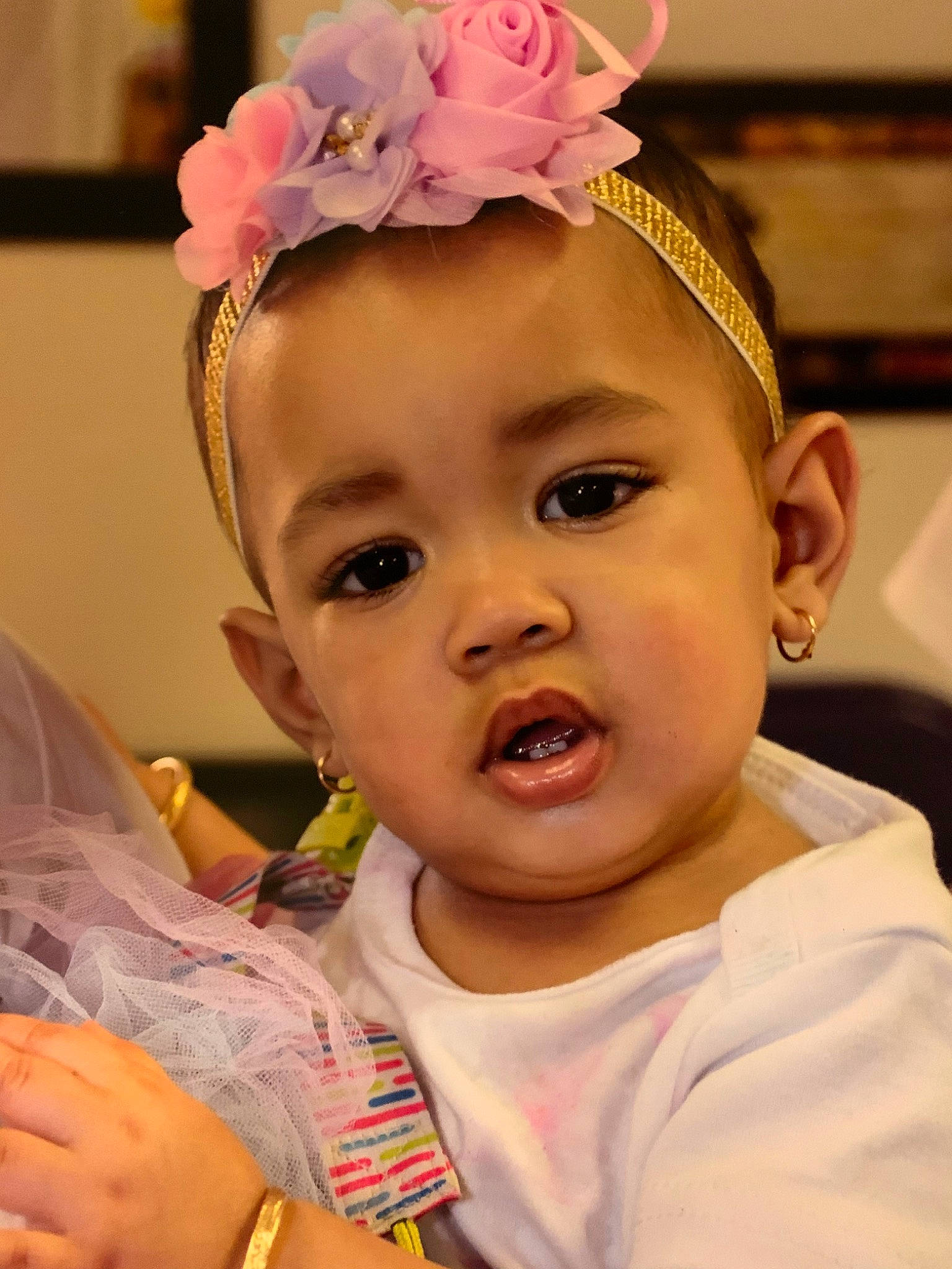 Nicole joined the competition — help win amazing prizes! baby, cheek, child, face, fashion_accessory, hair_accessory, head, headband, headgear, headpiece, person, pink, skin, smile, toddler