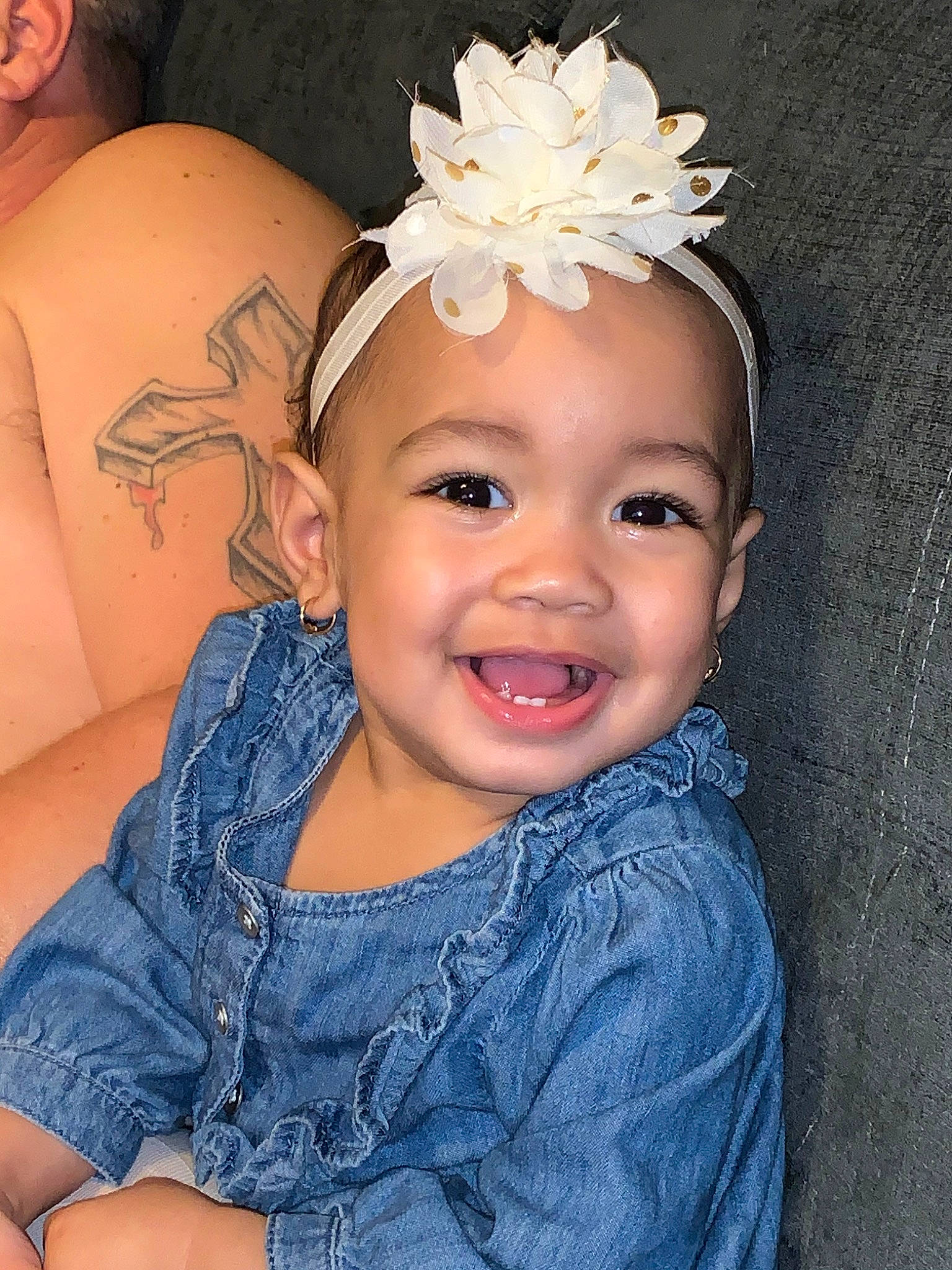 Nicole joined the competition — help win amazing prizes! baby, cheek, child, child_model, crown, ear, face, fashion_accessory, forehead, hair_accessory, head, headband, headgear, headpiece, iris, joy, person, skin, smile, toddler