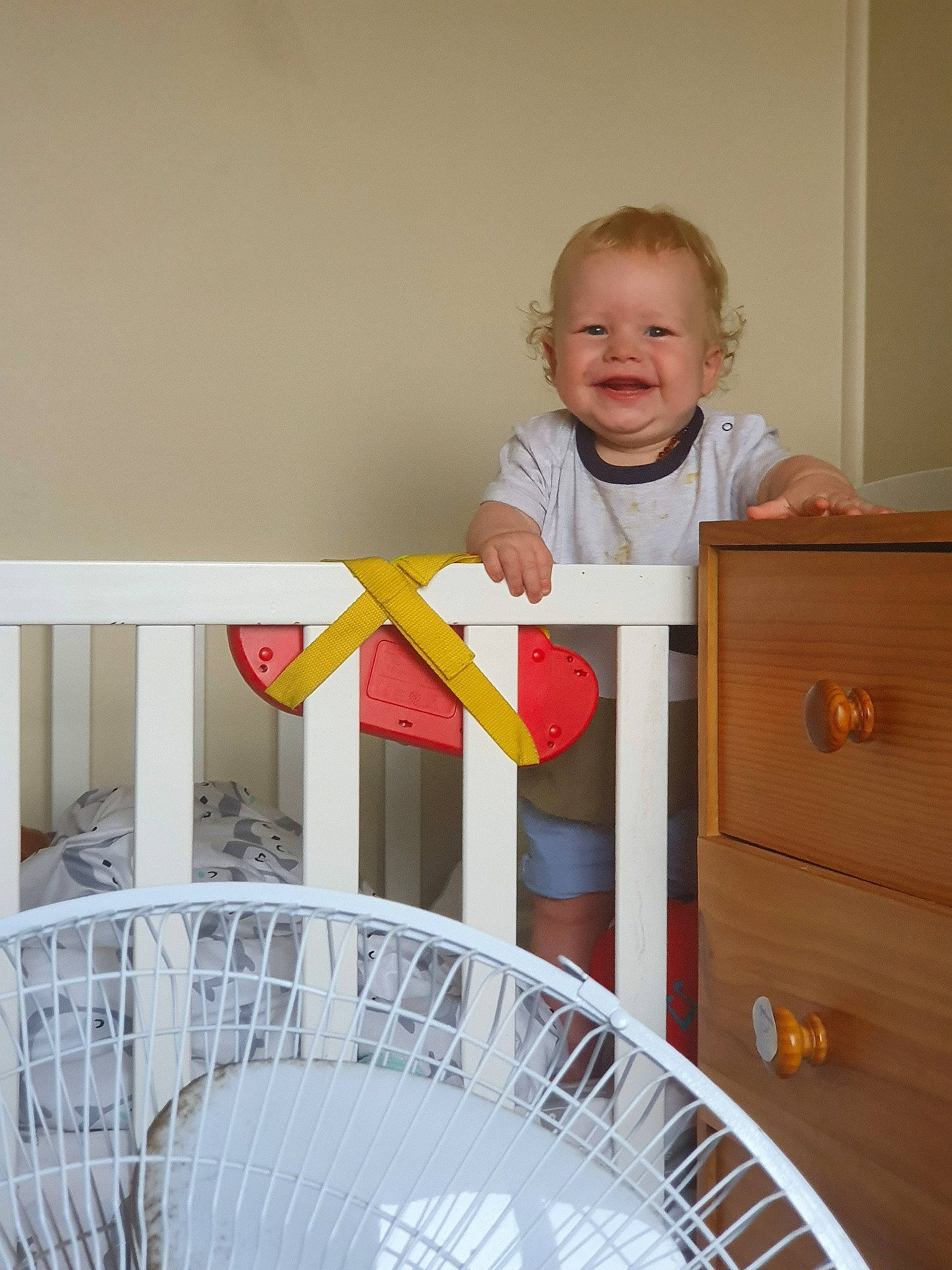 Xavier is registered to the contest to win money with this photo: baby, baby_products, baby_safety, baby_toys, child, furniture, infant_bed, joy, nursery, person, product, room, toddler