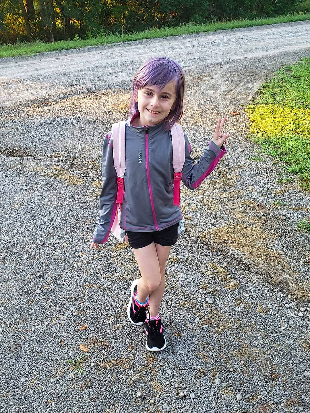 Temperance joined the competition — help win amazing prizes! child, footwear, grass, jacket, joy, leaf, leisure, person, photography, plant, play, recreation, running, shoe, summer, toddler, vacation, walking