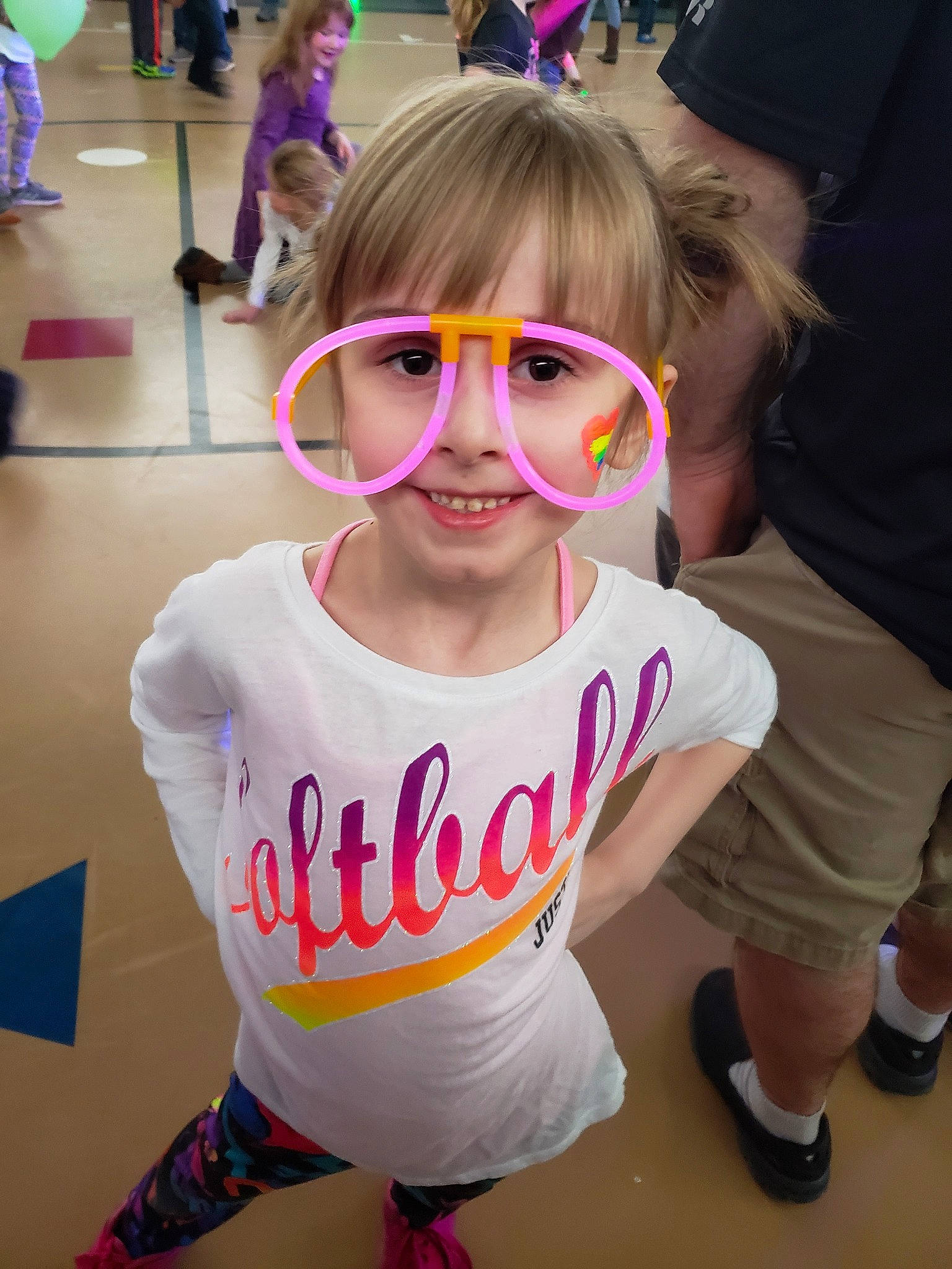 Temperance joined the competition — help win amazing prizes! child, cool, eyewear, fun, glasses, lip, person, pink, purple, smile, sunglasses, t_shirt, toddler, vision_care