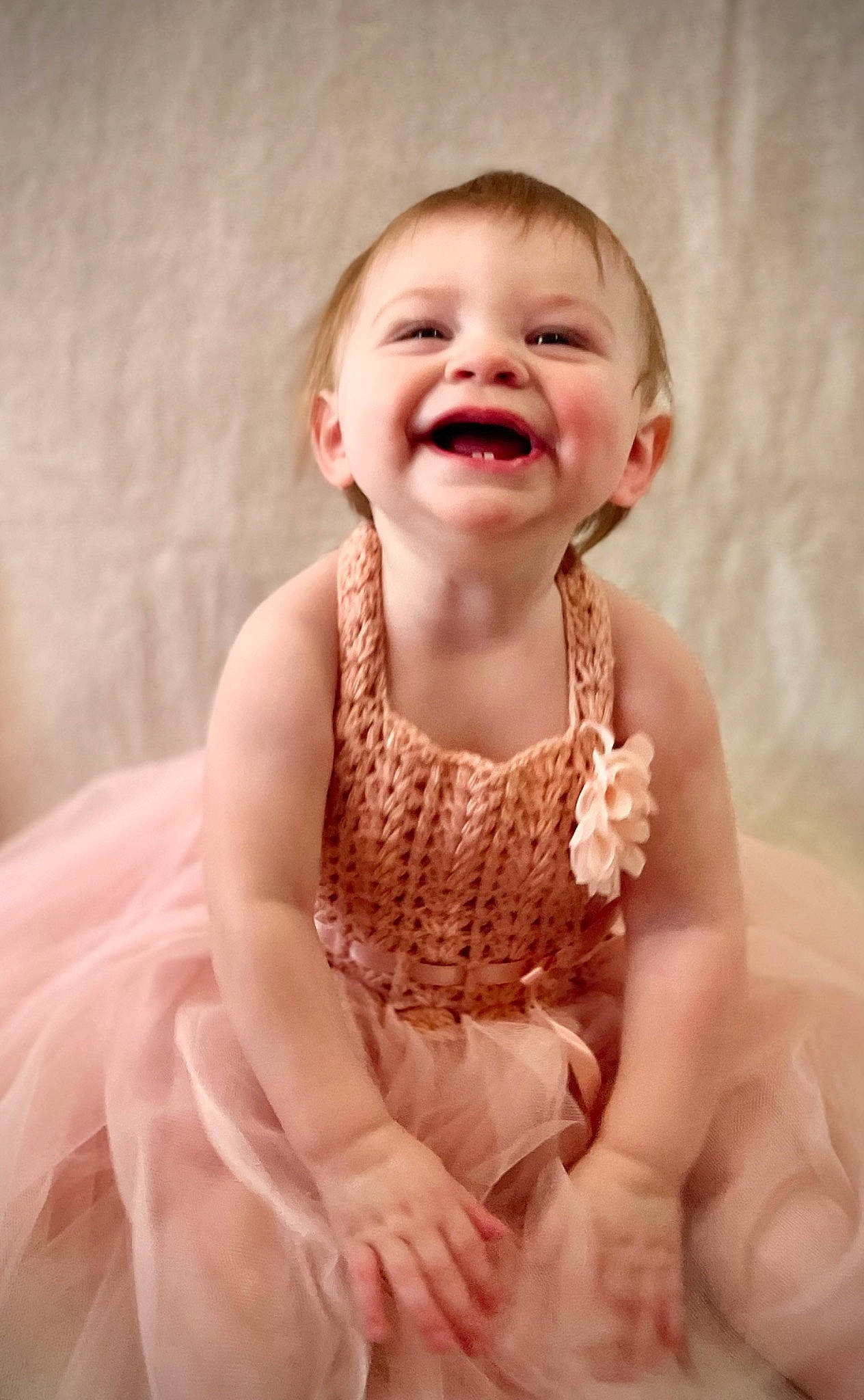 Charleigh is registered to the contest to win money with this photo: baby, baby_laughing, baby_toddler_clothing, cheek, child, embellishment, face, finger, flash_photography, gesture, happy, head, joy, lip, neck, person, pink, skin, sleeve, smile