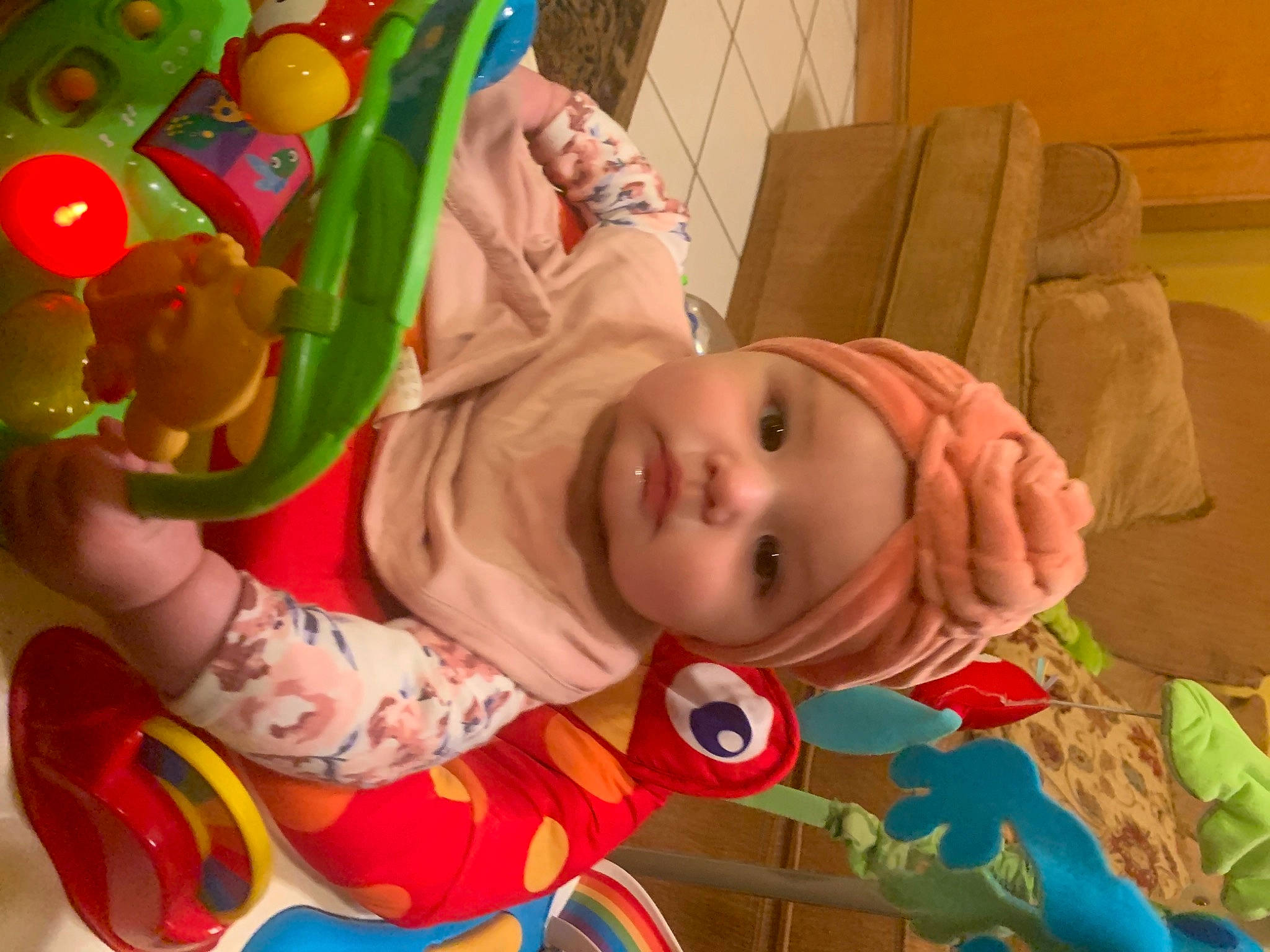 Joanna joined the competition — help win amazing prizes! baby, baby_playing_with_toys, baby_products, baby_toddler_clothing, baby_toys, cheek, child, facial_expression, flooring, fun, happy, head, headwear, human_body, leisure, mouth, person, play, room, toddler