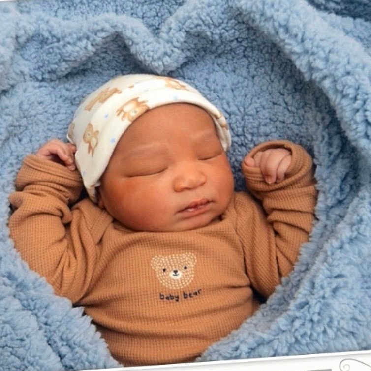 Tylin joined the competition — help win amazing prizes! newborn, baby, sleeping, infant, portrait, face, blanket, blue_blanket, cozy, clothing, hat, beanie, brown_outfit, bear_design, baby_bear, indoors, close_up, peaceful, cute, photograph